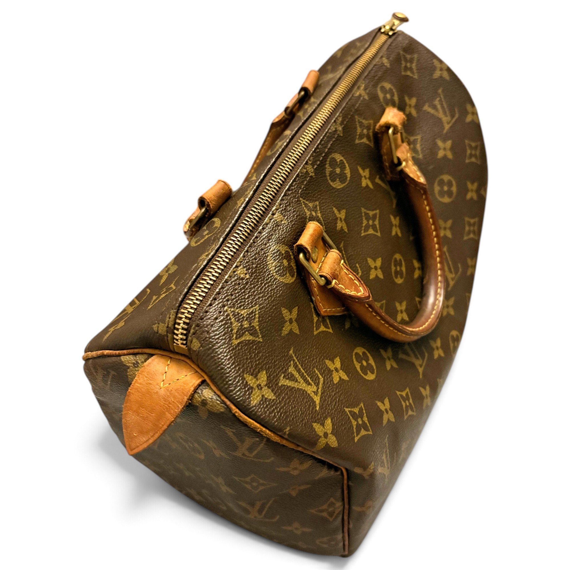 Speedy leather bowling bag