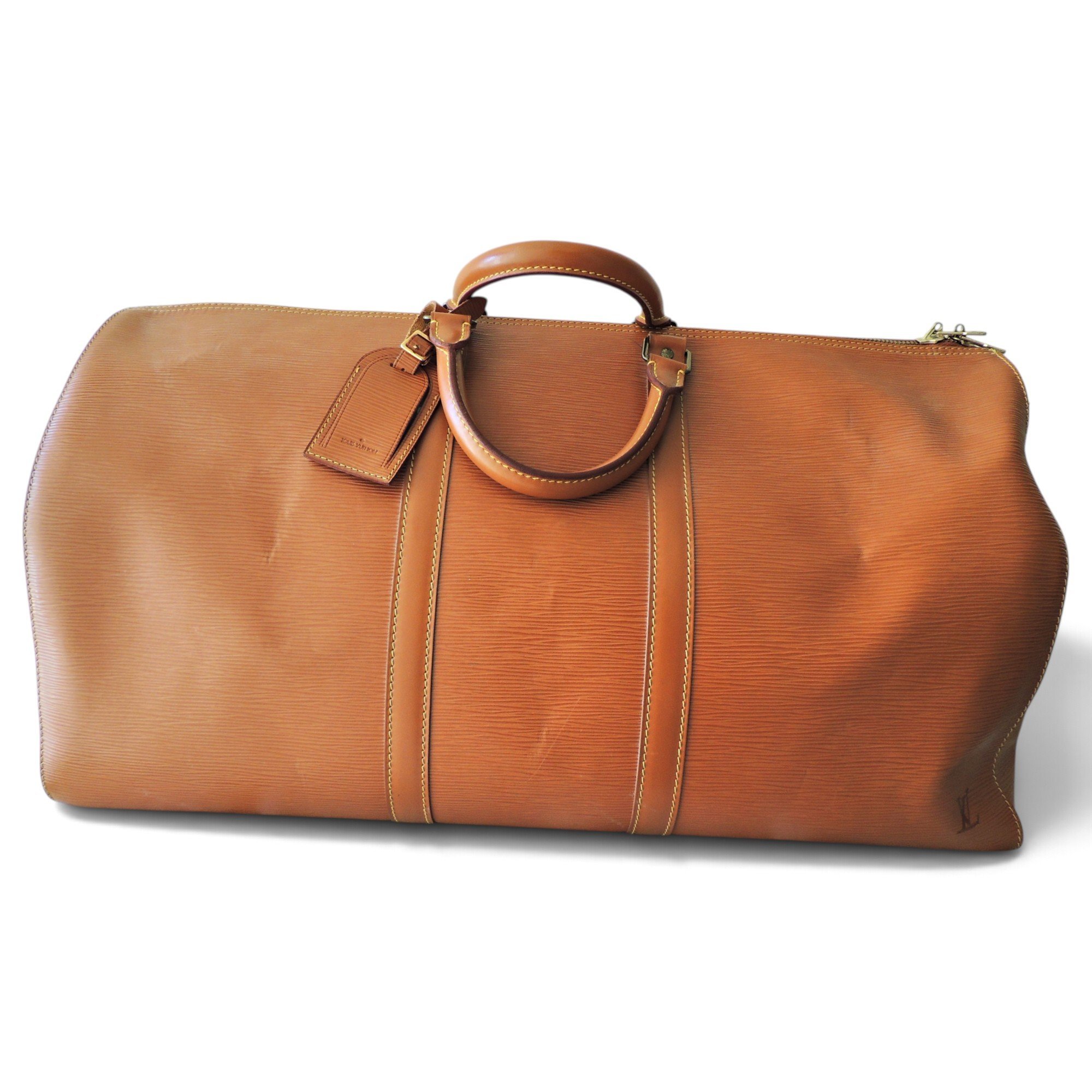 Keepall leather travel bag