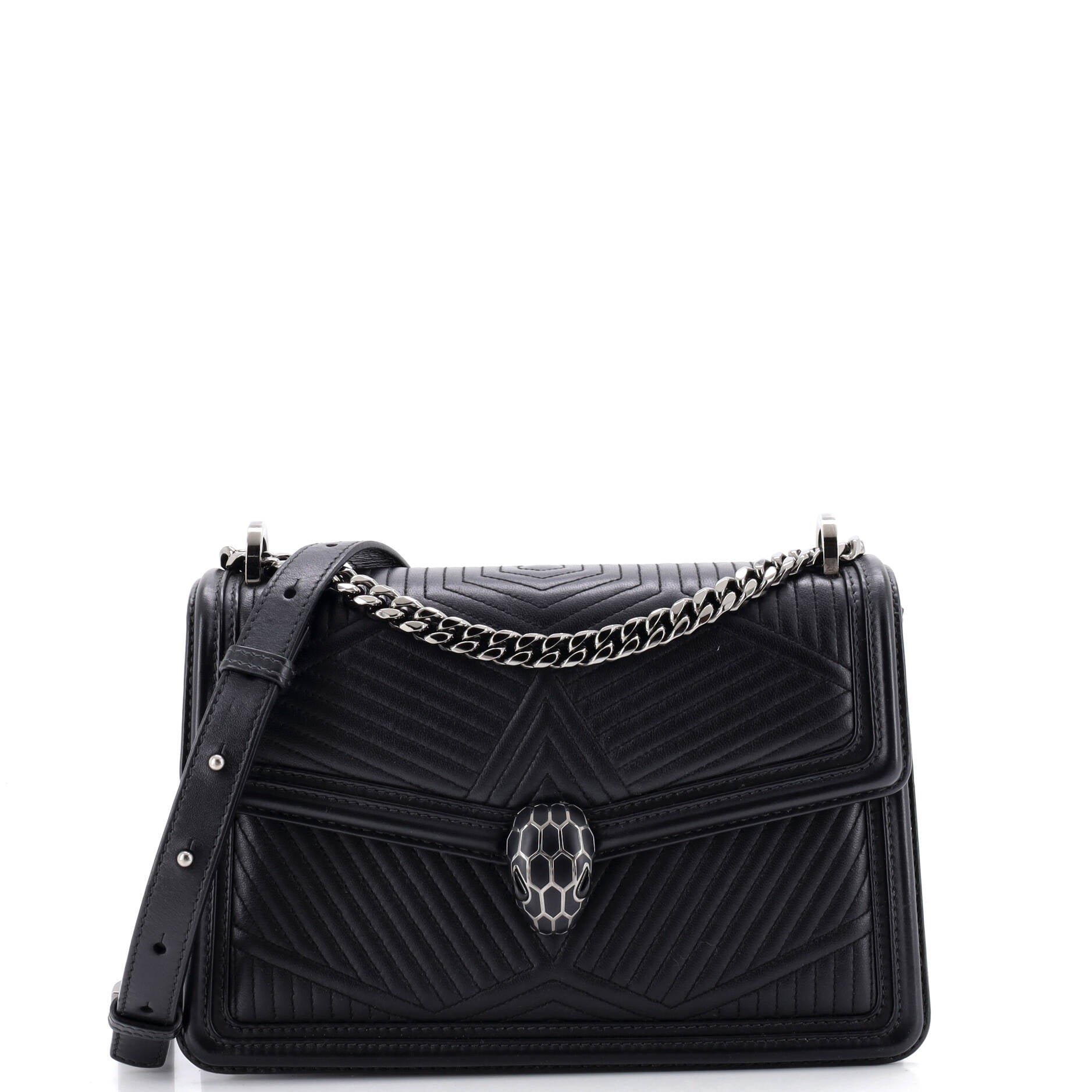Serpenti Forever Shoulder Bag Quilted Leather Small