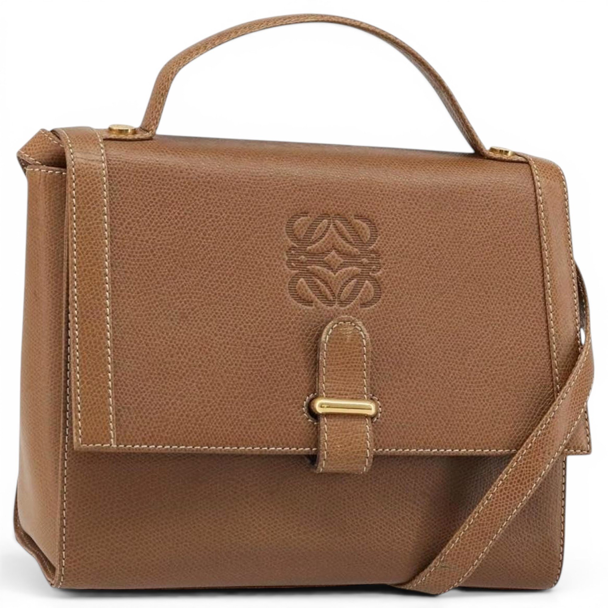 Anagram leather handbag