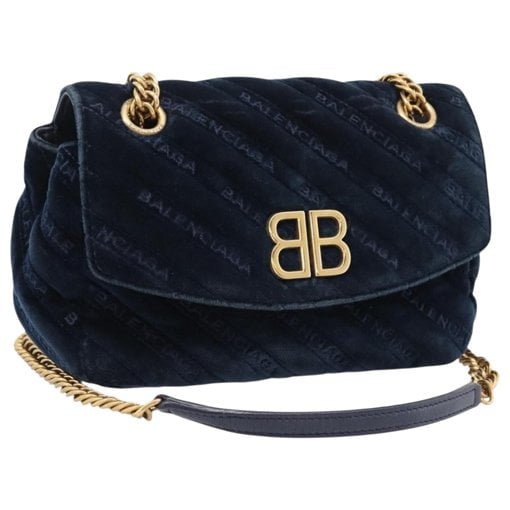 BB chain velvet handbag