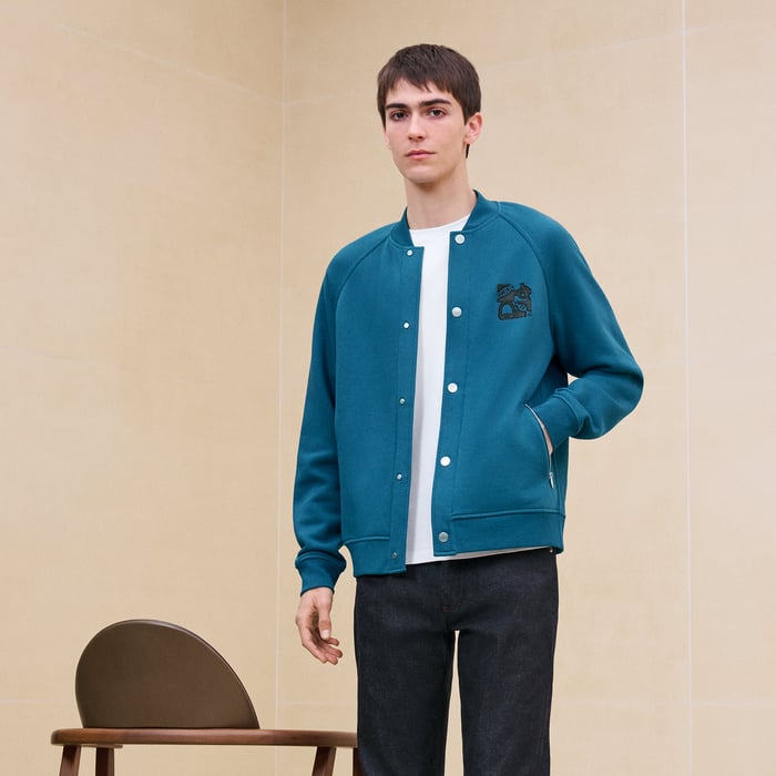 "Metallerie Au Carre" Varsity Jacket With Leather Detail