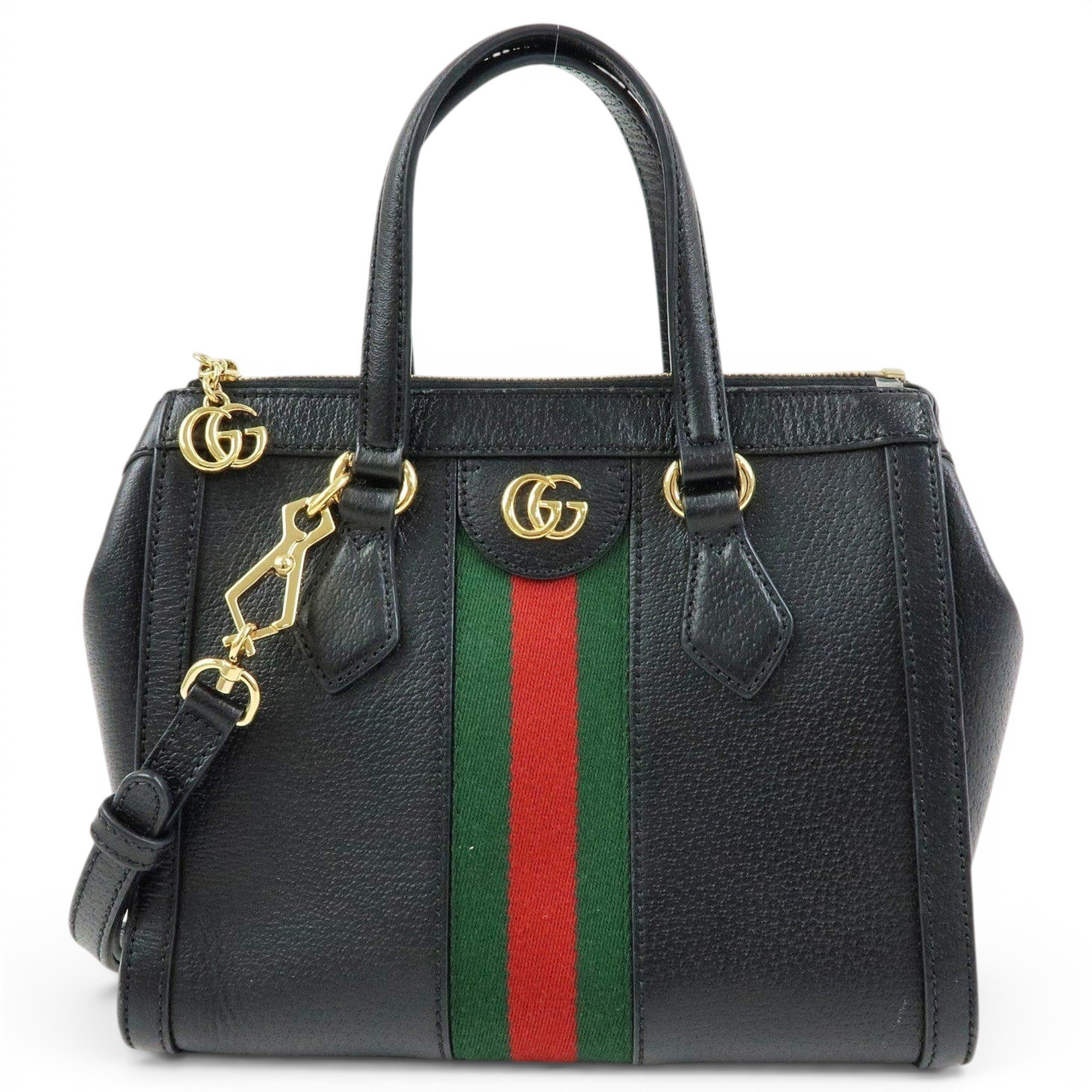 Ophidia Top Handle pony-style calfskin handbag
