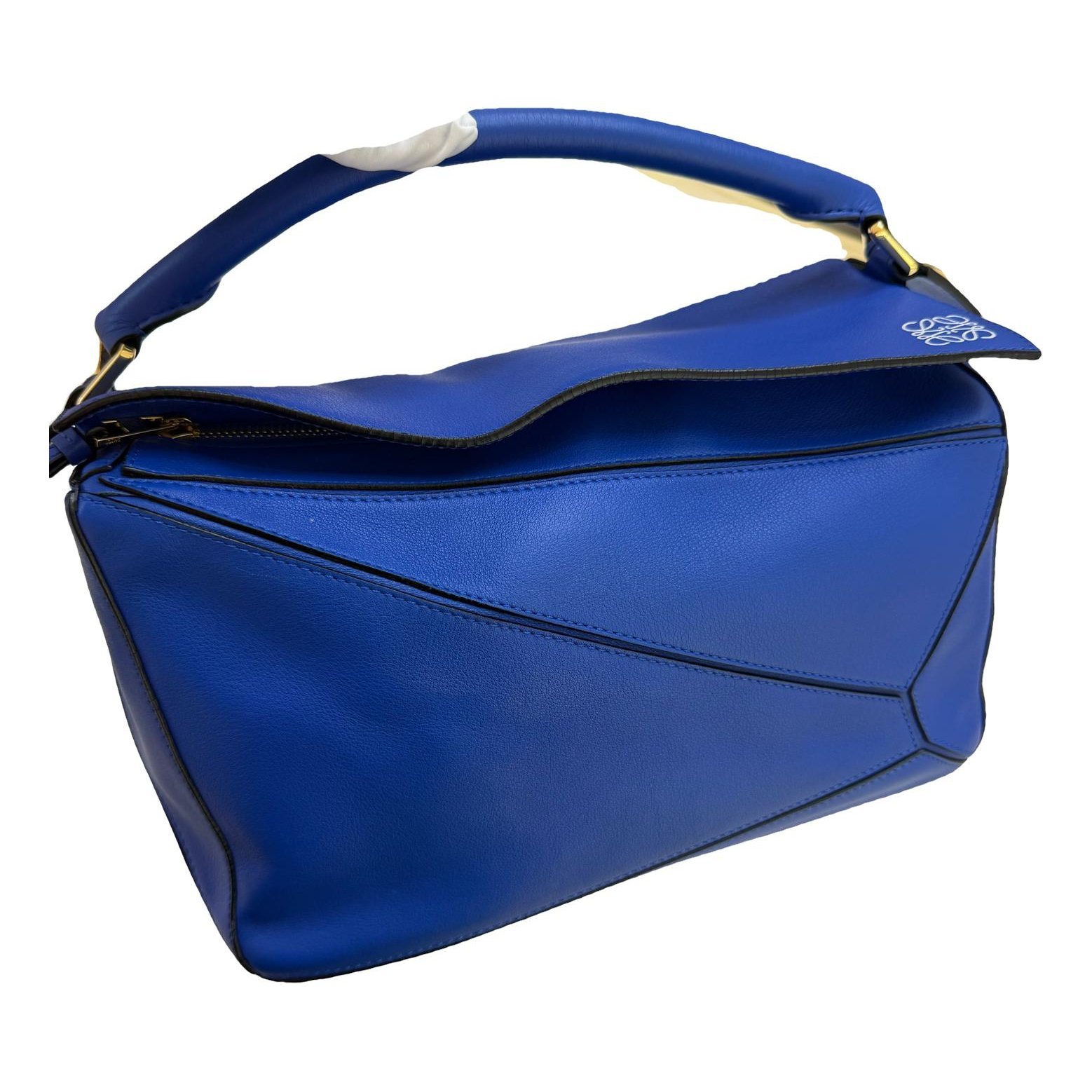 Puzzle leather handbag