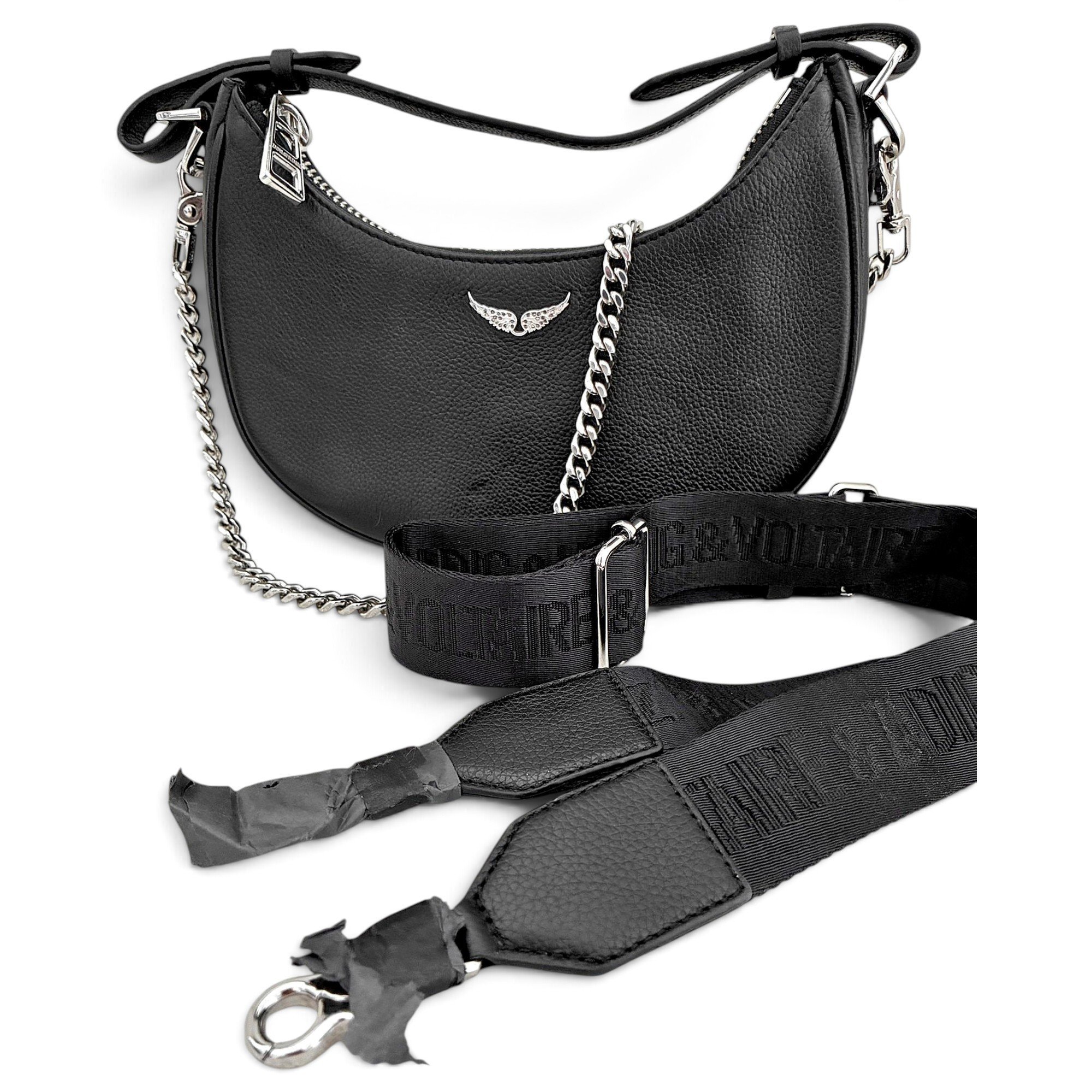 Rock leather crossbody bag