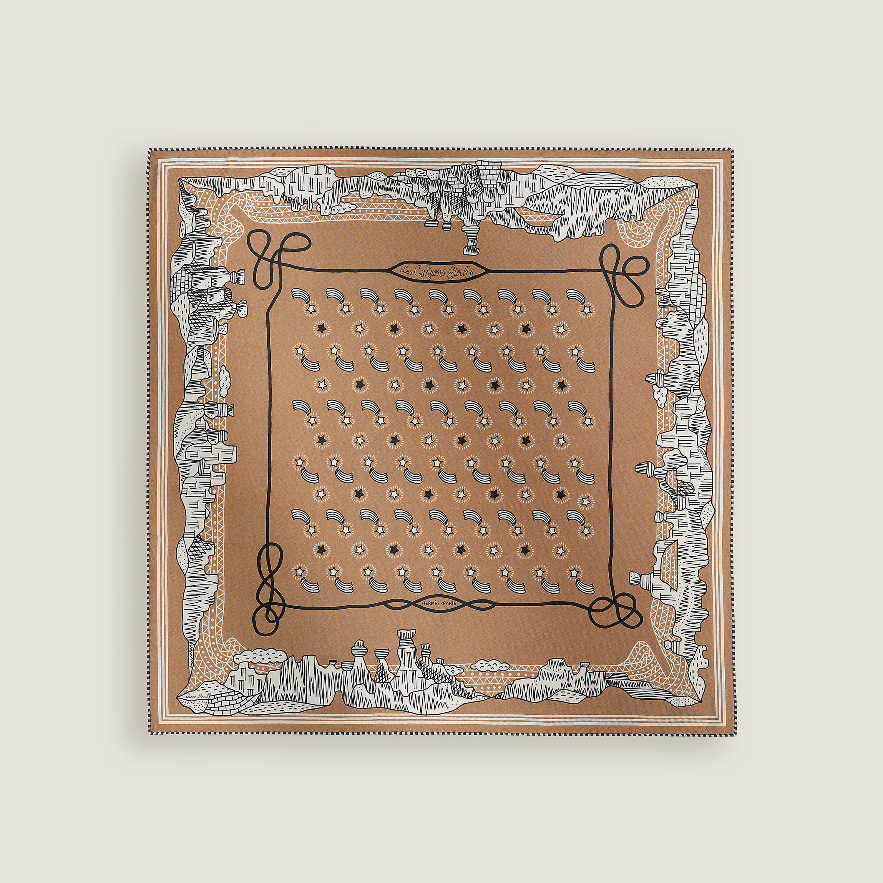エルメス バンダナ 55 「星降る渓谷」 Les Canyons Etoiles Les Canyons Etoiles bandana 55 - White | Hermès Netherlands