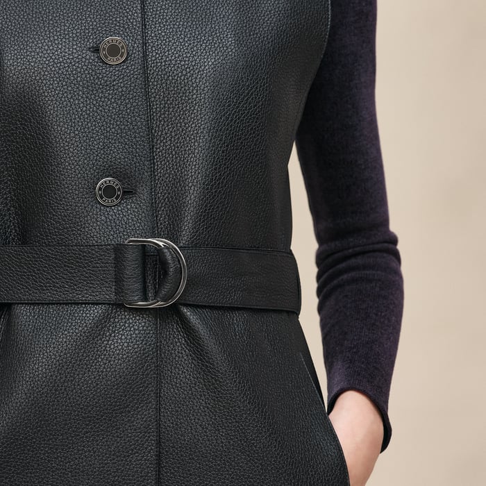 Noir Belted Vest