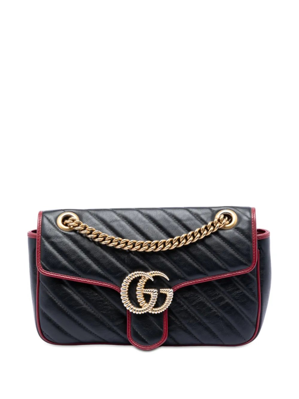 2016-2026 Medium GG Marmont Matelasse Diagonal Leather Torchon shoulder bag