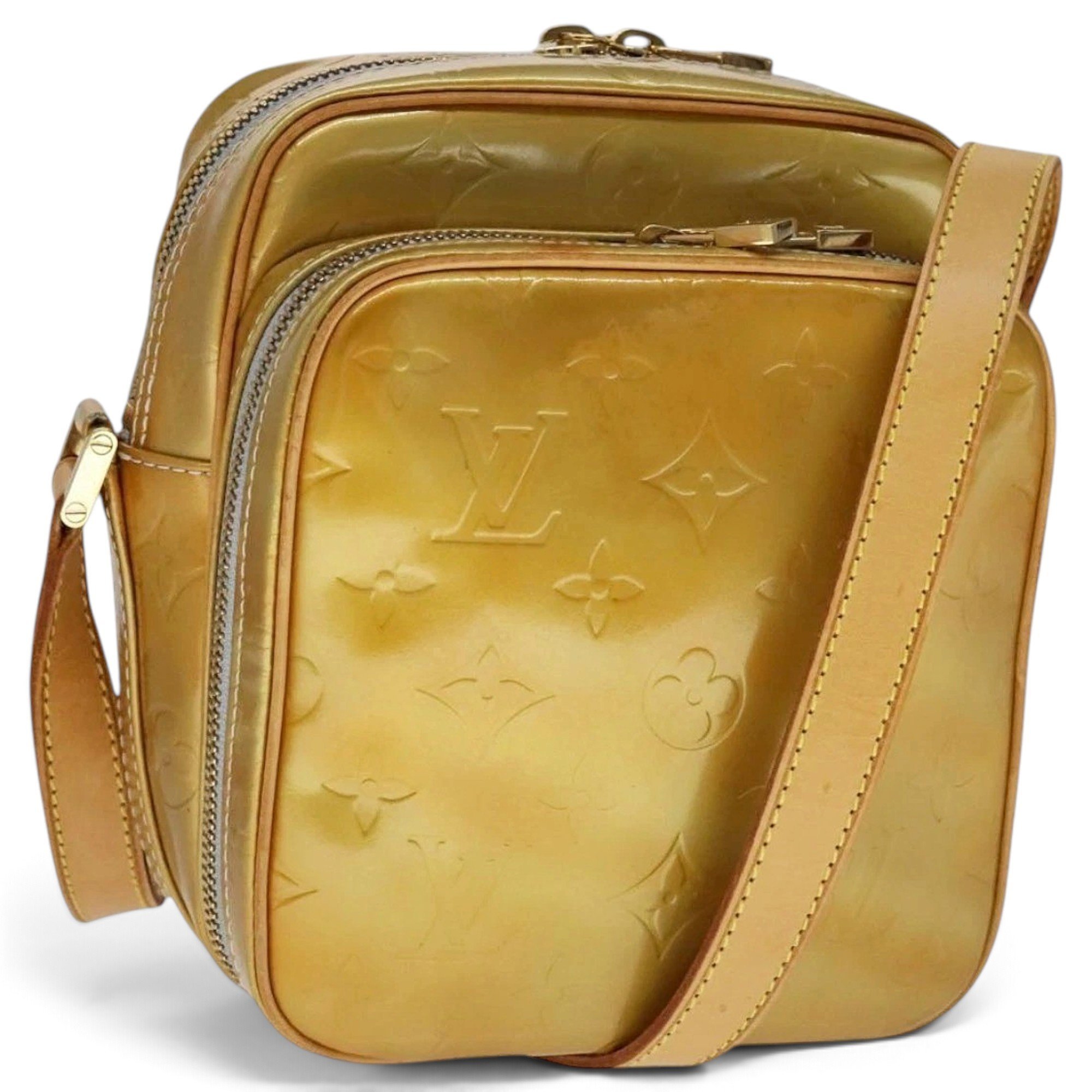 Patent leather handbag