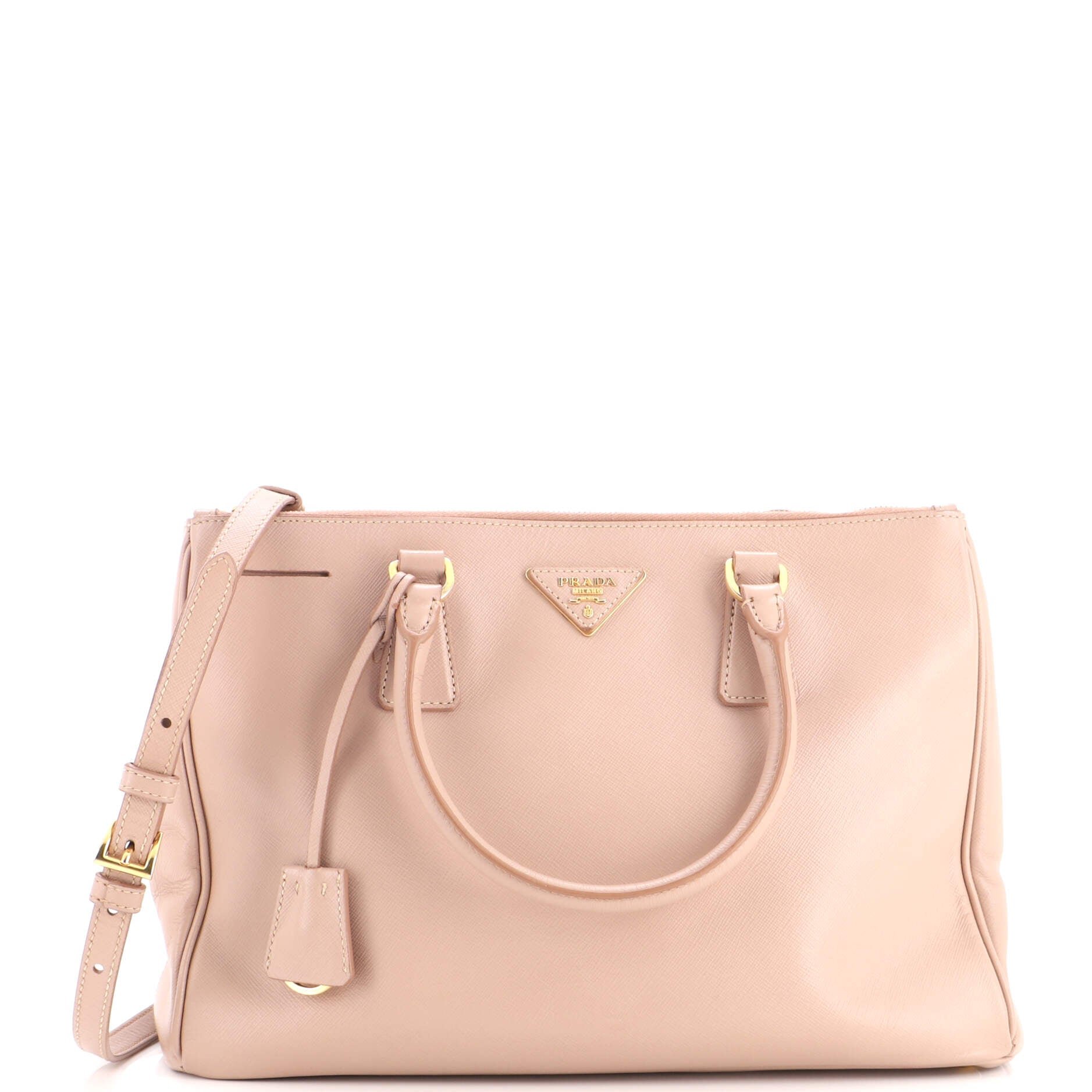 Double Zip Lux Tote Saffiano Leather Medium