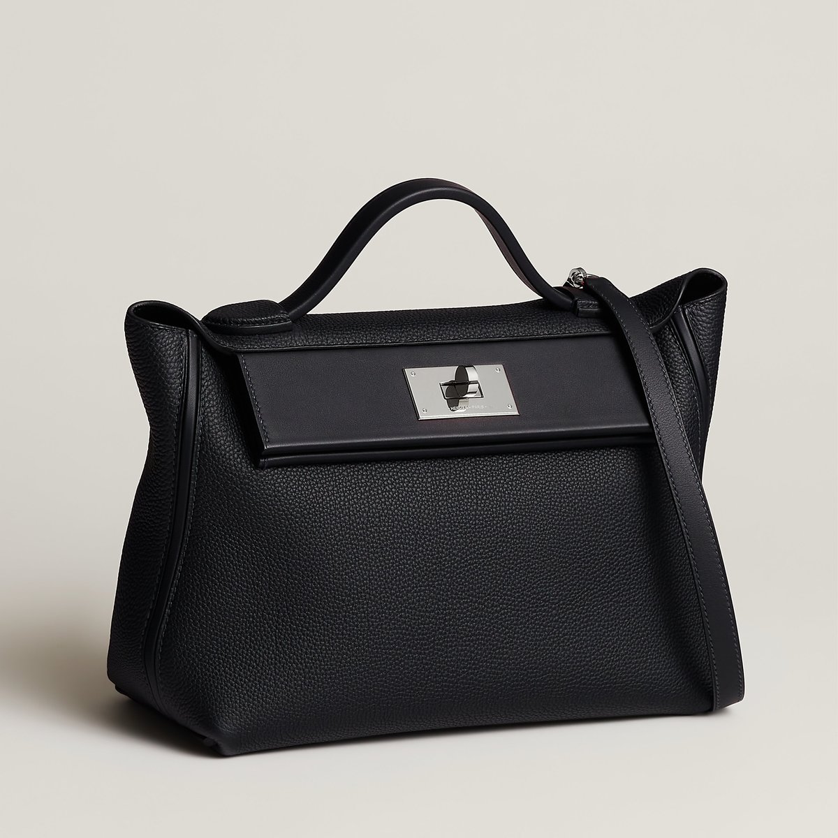 Hermès 24/24 29 24 cm calfskin Noir