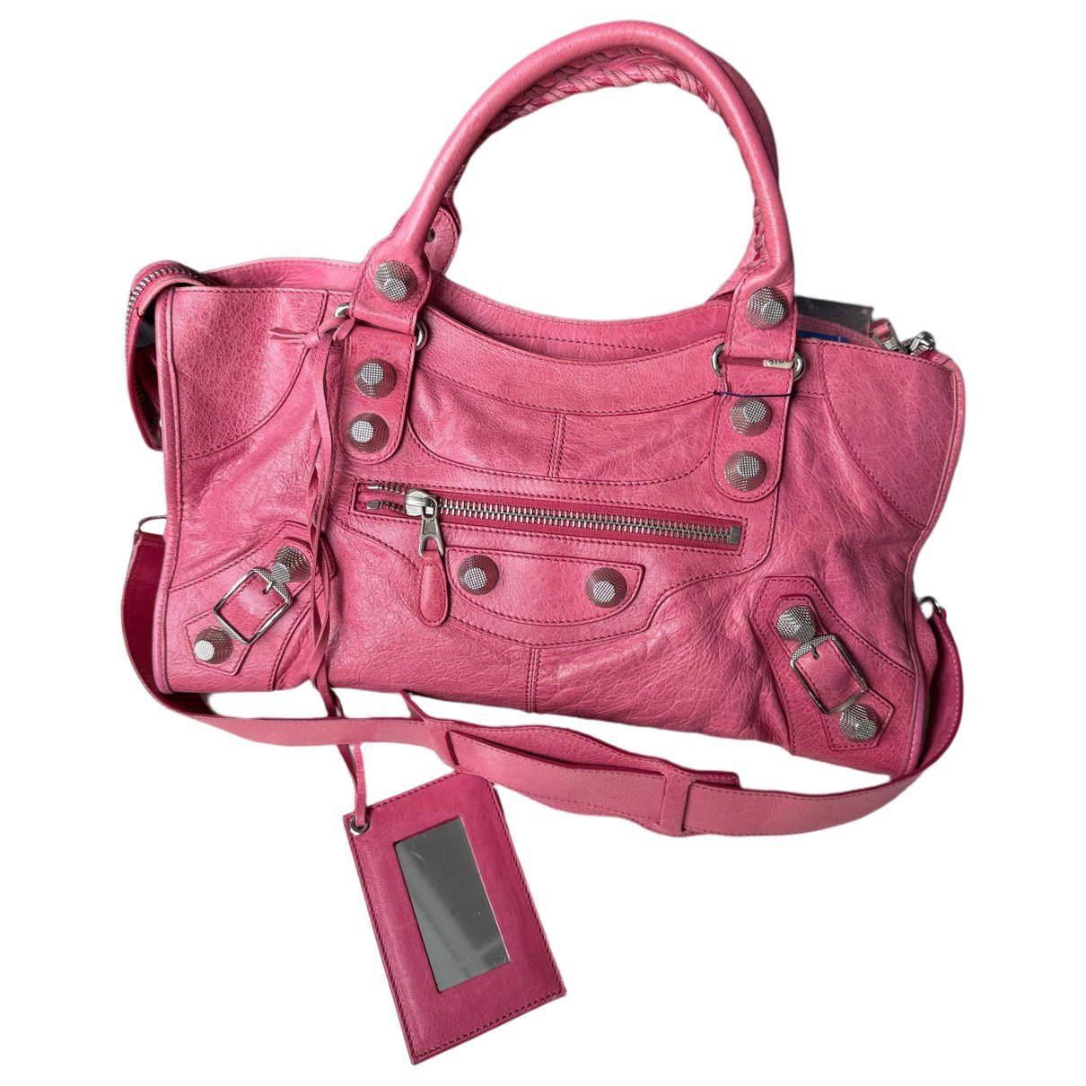 City leather handbag