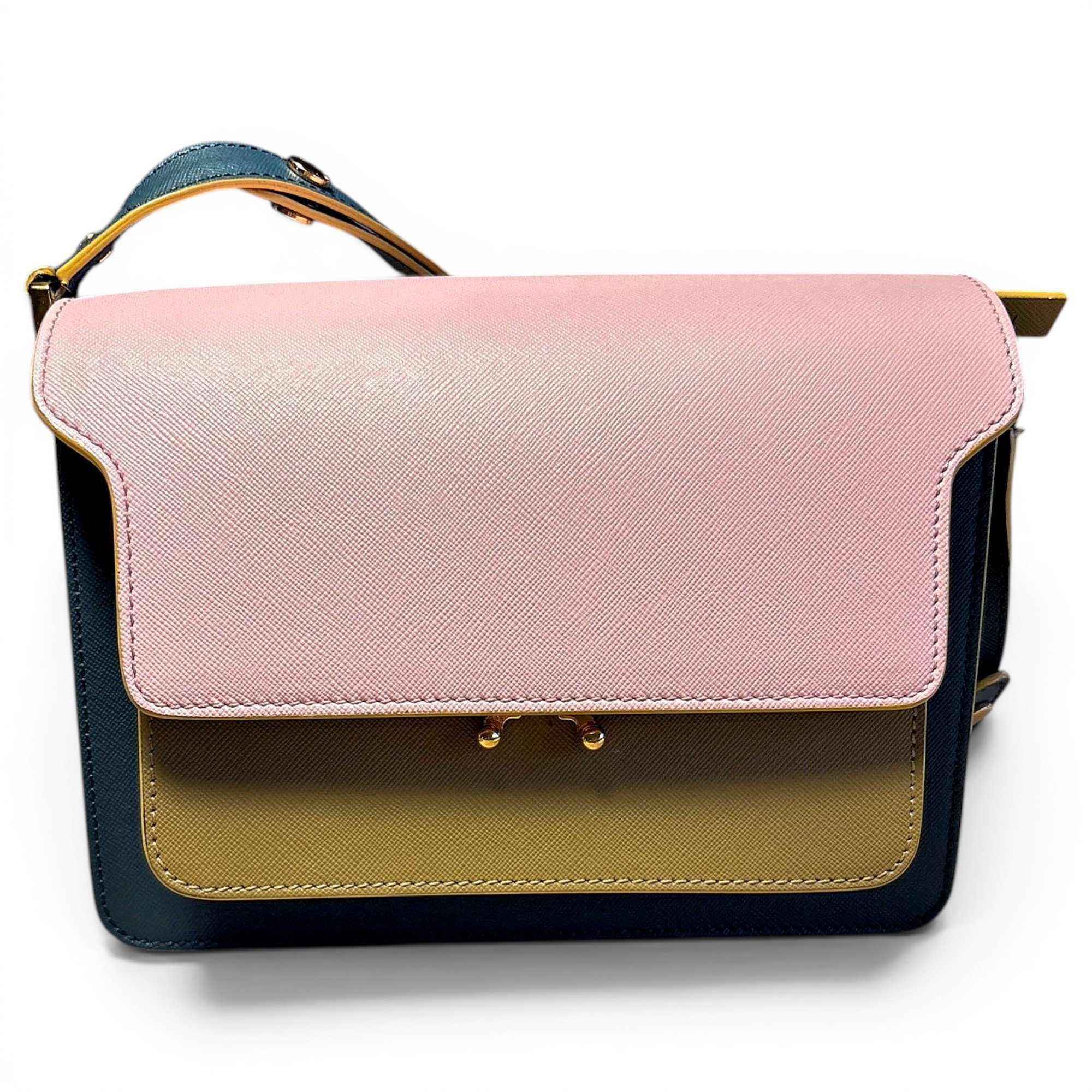 Trunk leather handbag