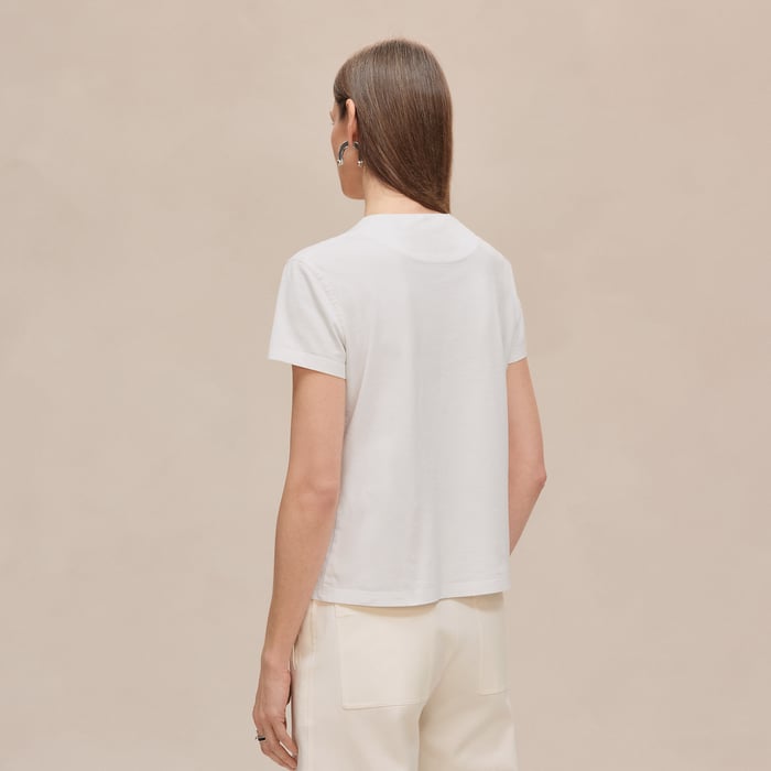 Blanc Embroidered Pocket T-shirt