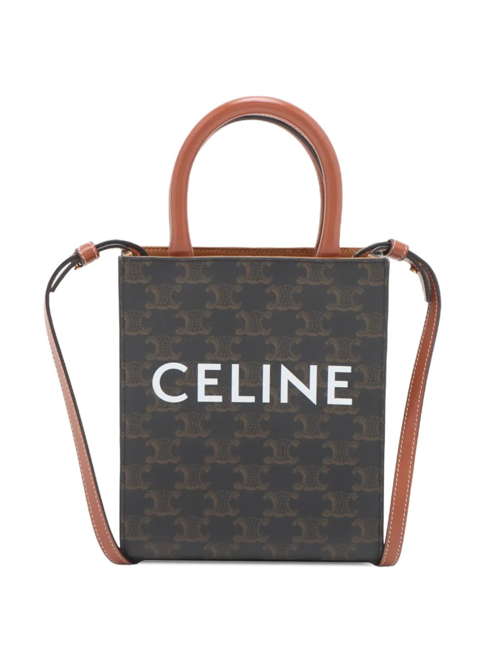 2000-2026 Mini Triomphe Coated Canvas Vertical Cabas satchel