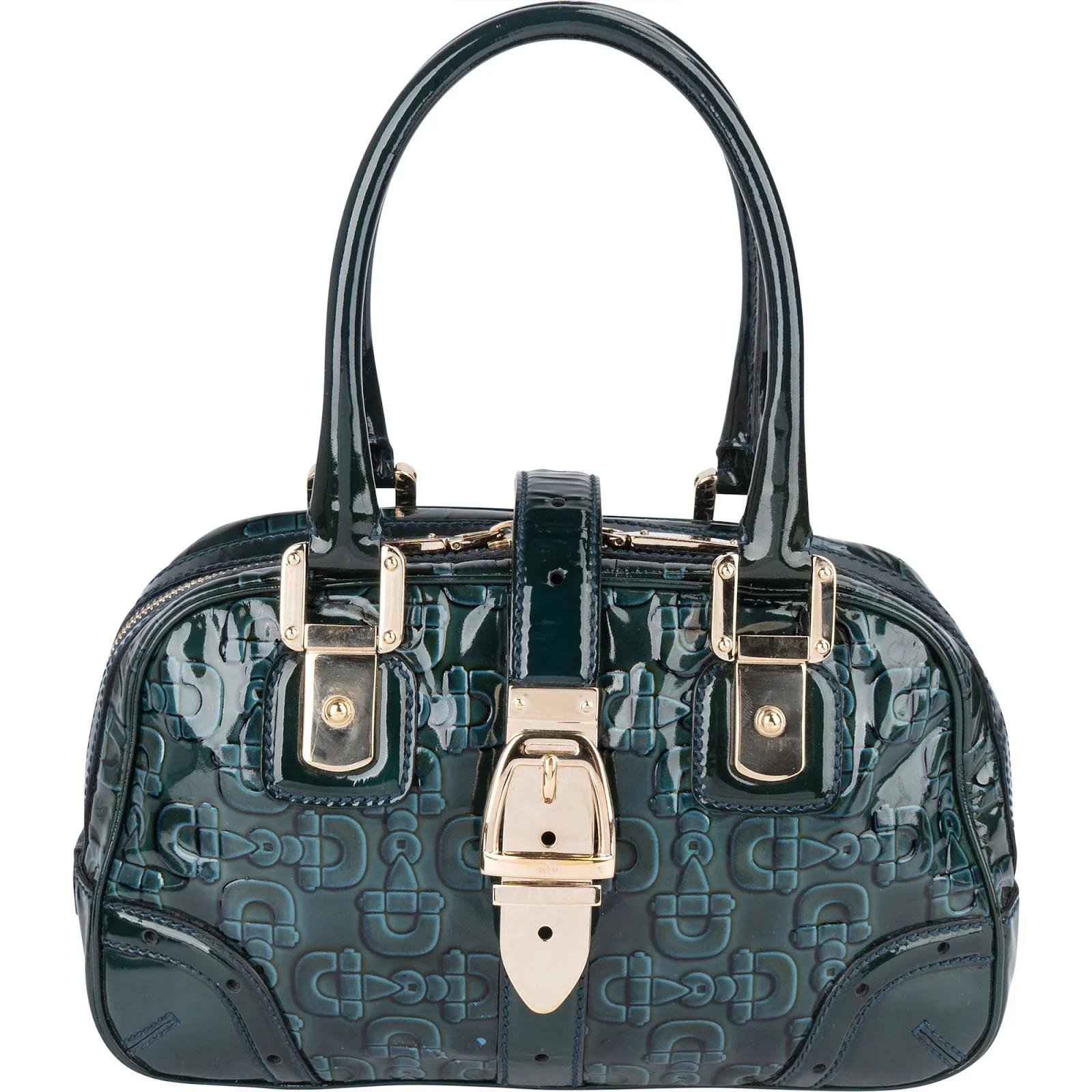 Gucci Boston patent leather handbag
