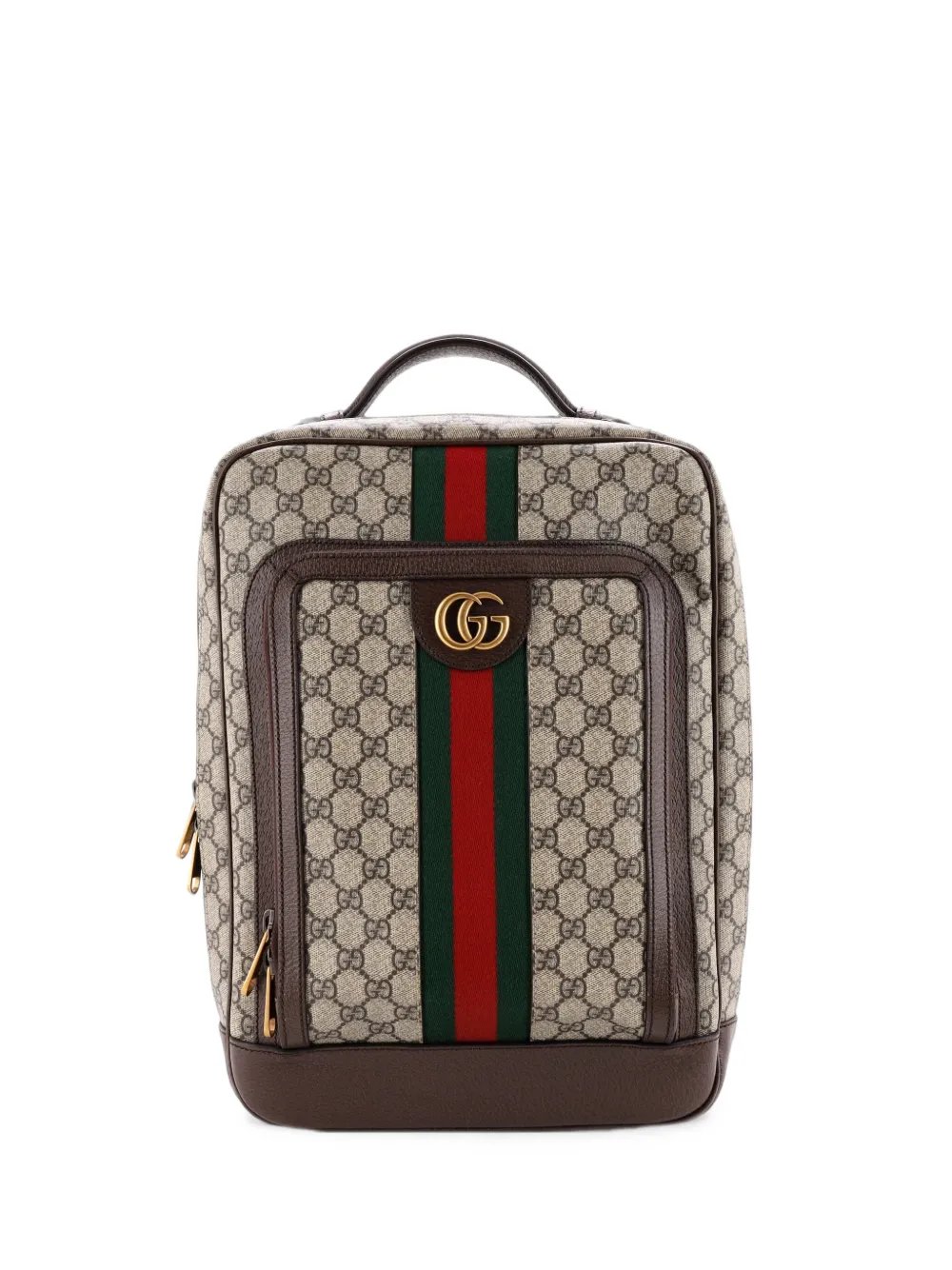 Ophidia Front Zip Pocket GG Coated Canvas Medium backpack