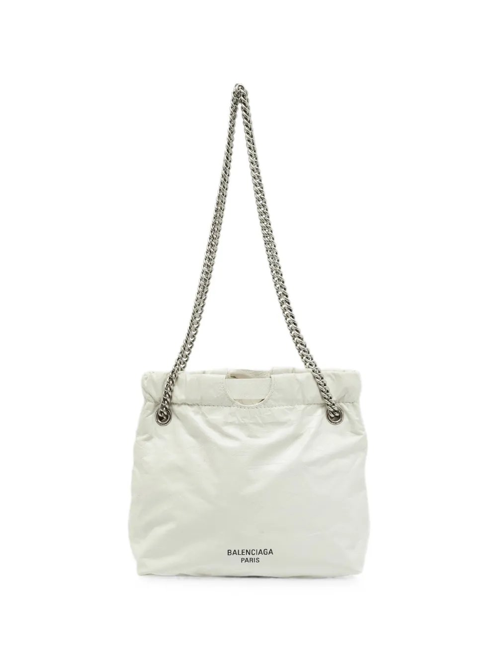 Crushed chain shoulder bag