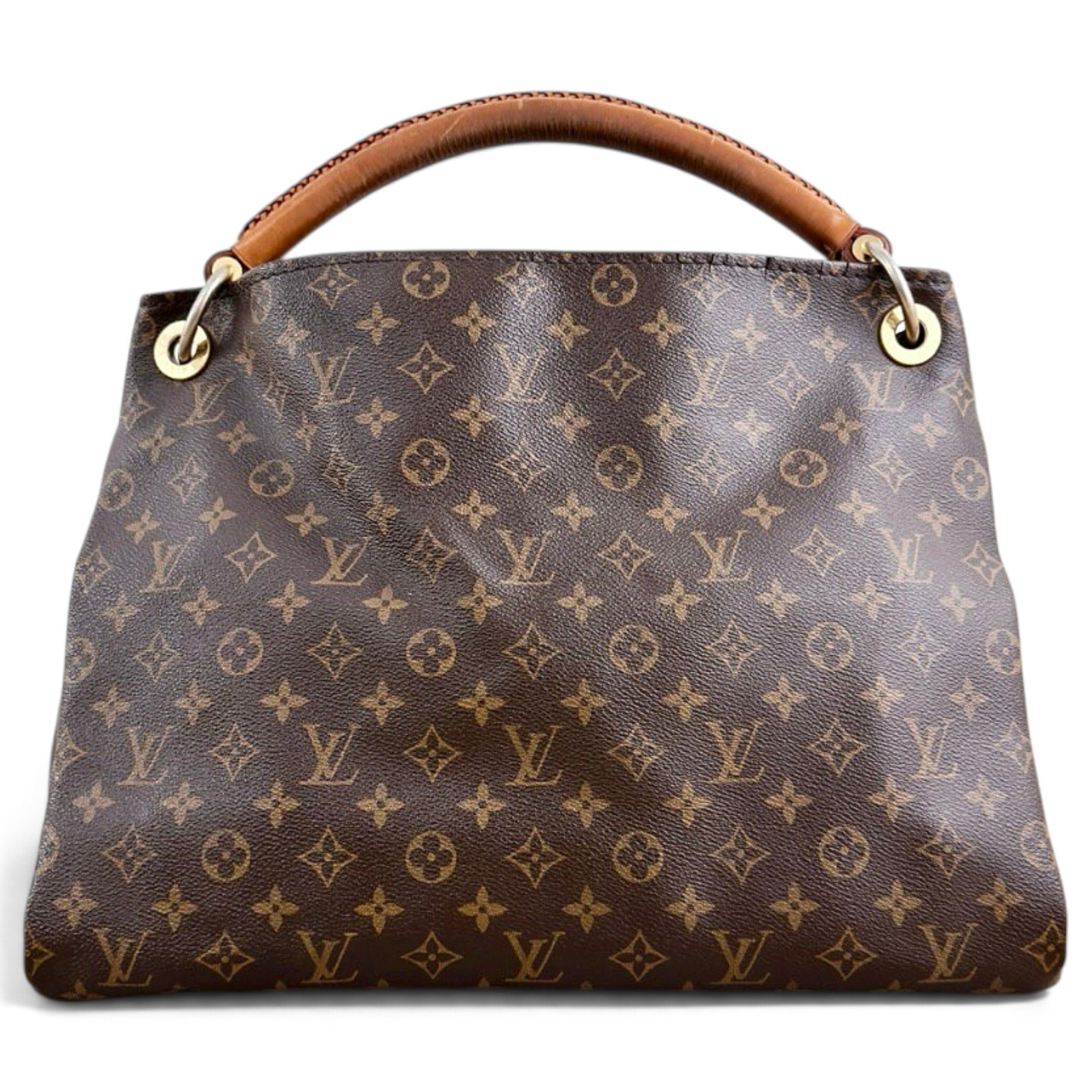 Artsy leather handbag