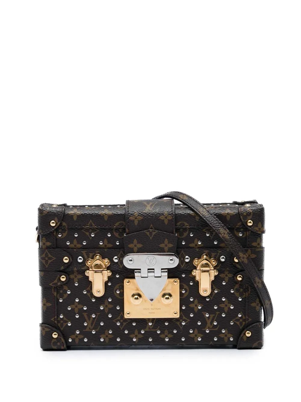 2013 Monogram Studded Petite Malle crossbody bag
