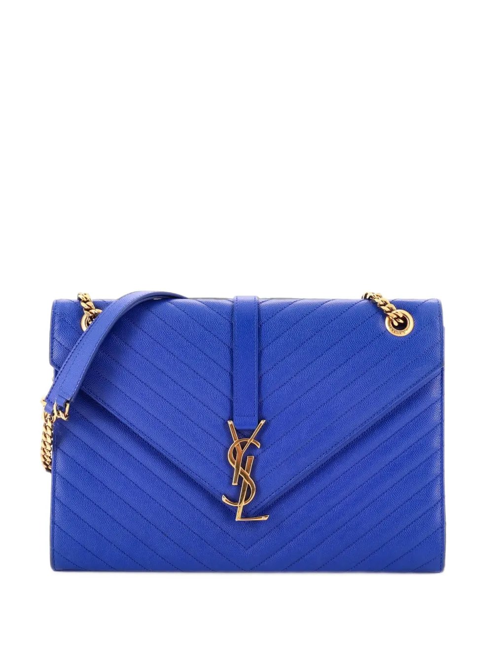 Classic Monogram Envelope Satchel Matelasse Chevron Leather Large shoulder bag
