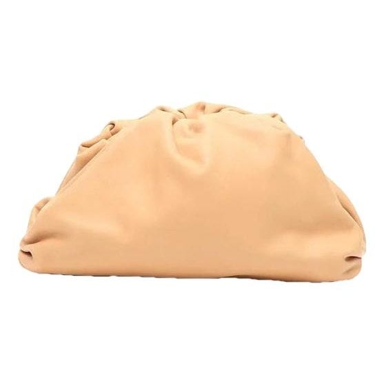 Pouch leather clutch bag