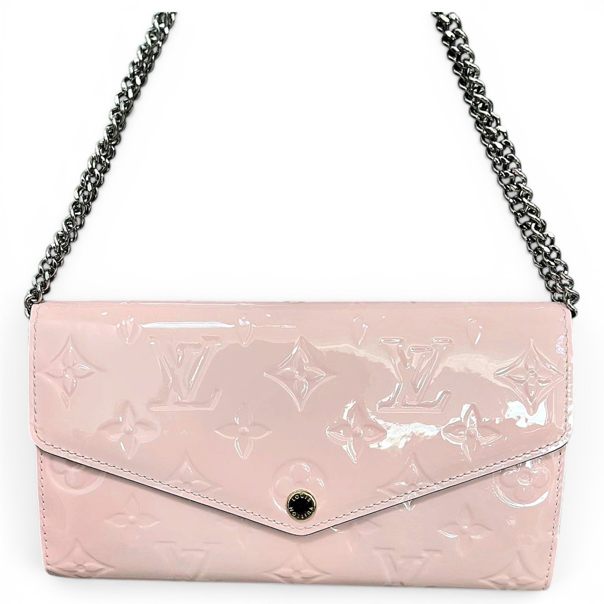 Patent leather clutch bag