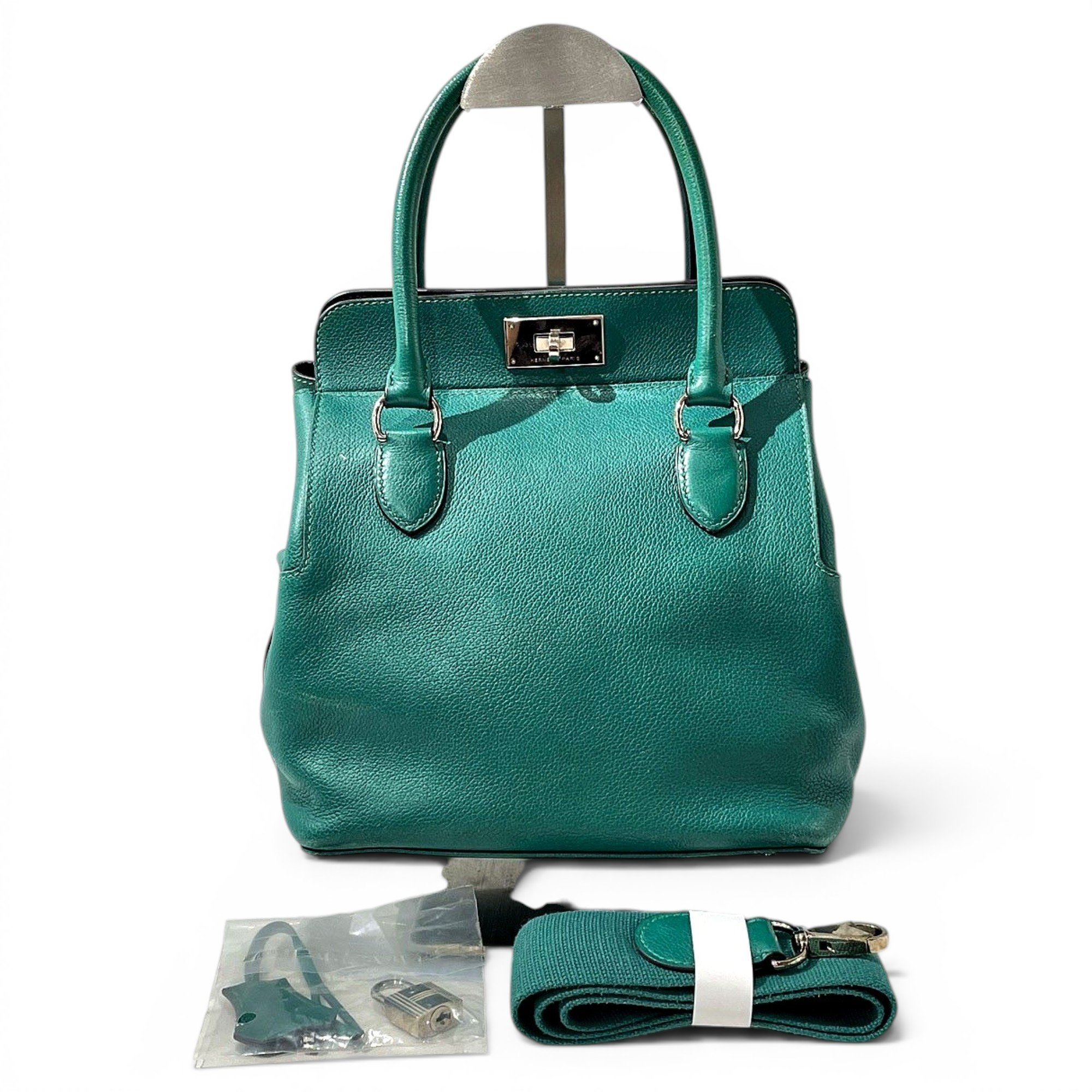 Toolbox leather handbag