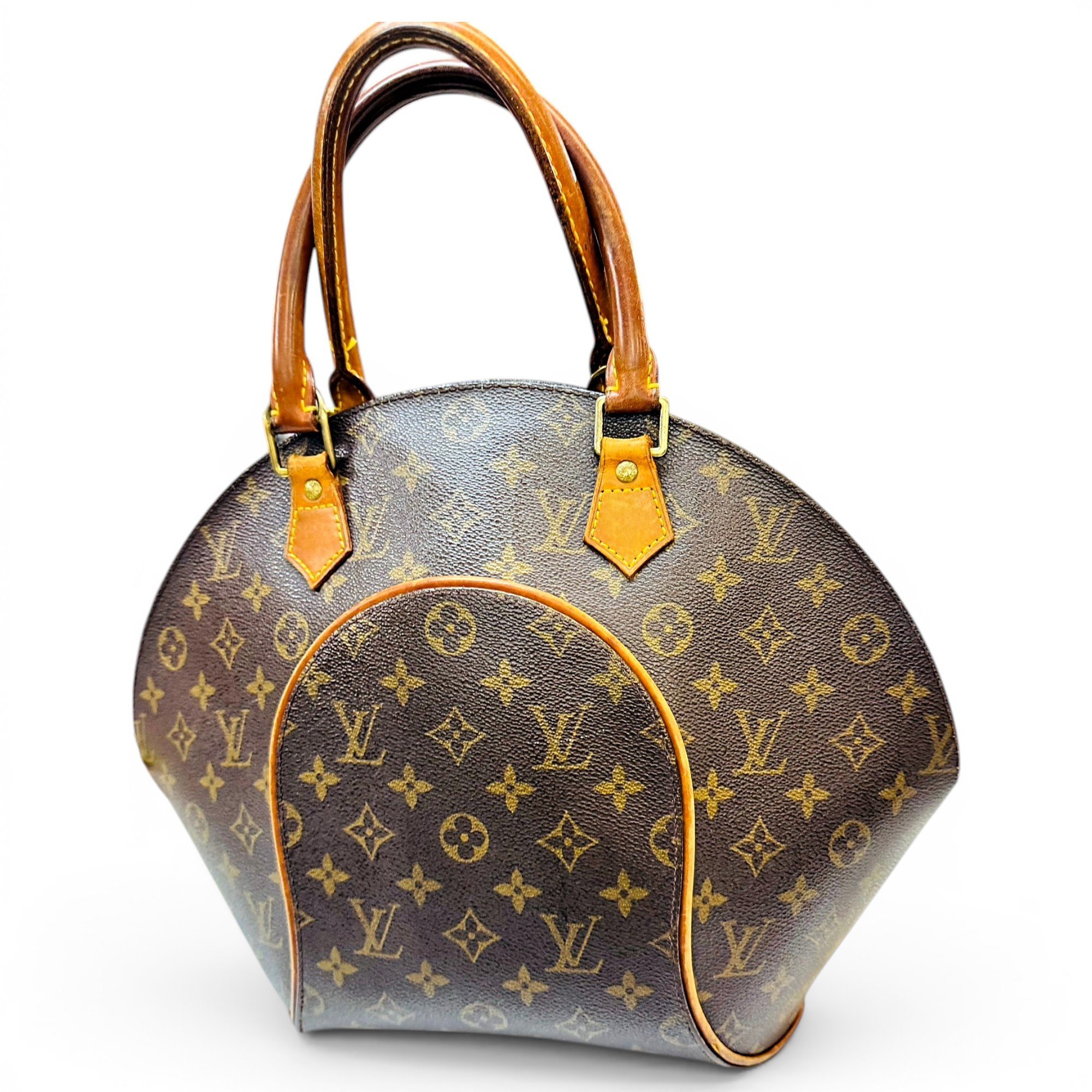 Ellipse leather handbag
