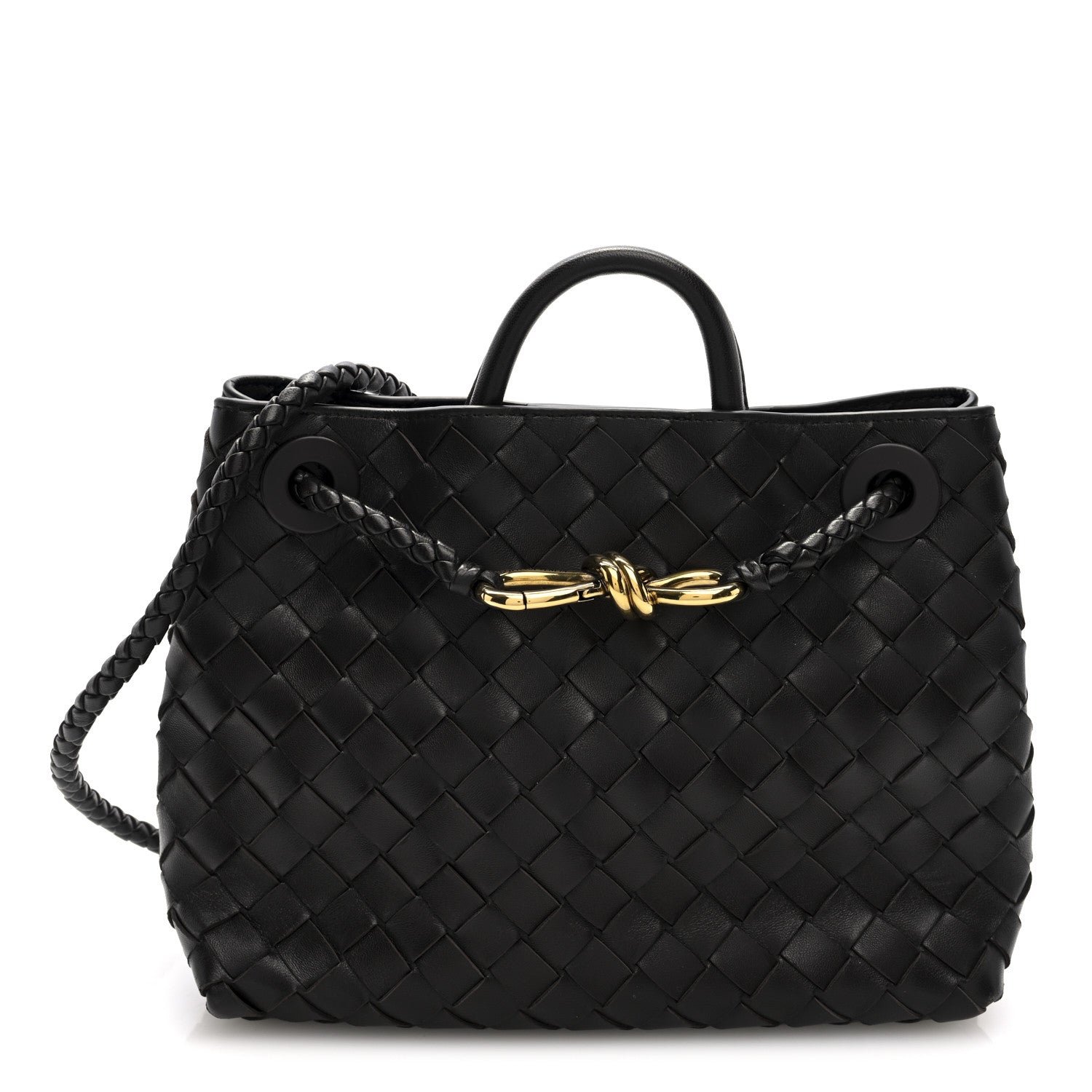Bottega Veneta Nappa Intrecciato Small Andiamo Shoulder Bag Fondant