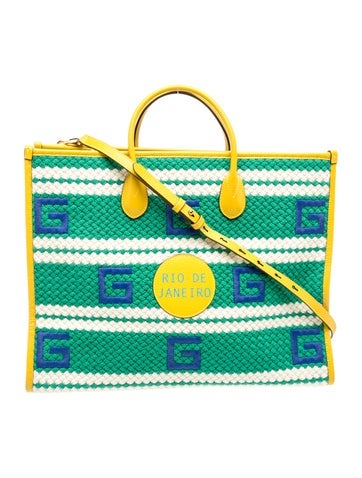 Canvas Rio De Janeiro Shopping Tote W-Strap