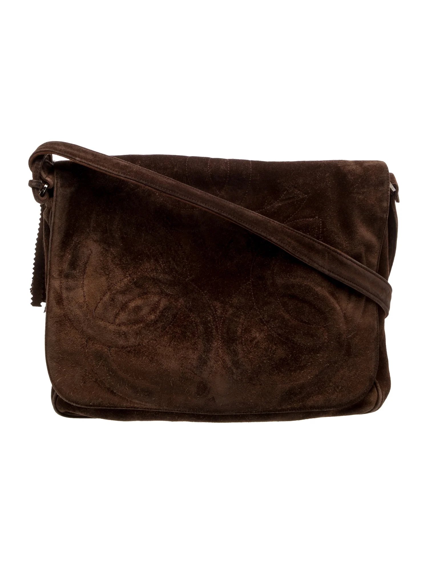 Suede Triple CC Messenger Bag