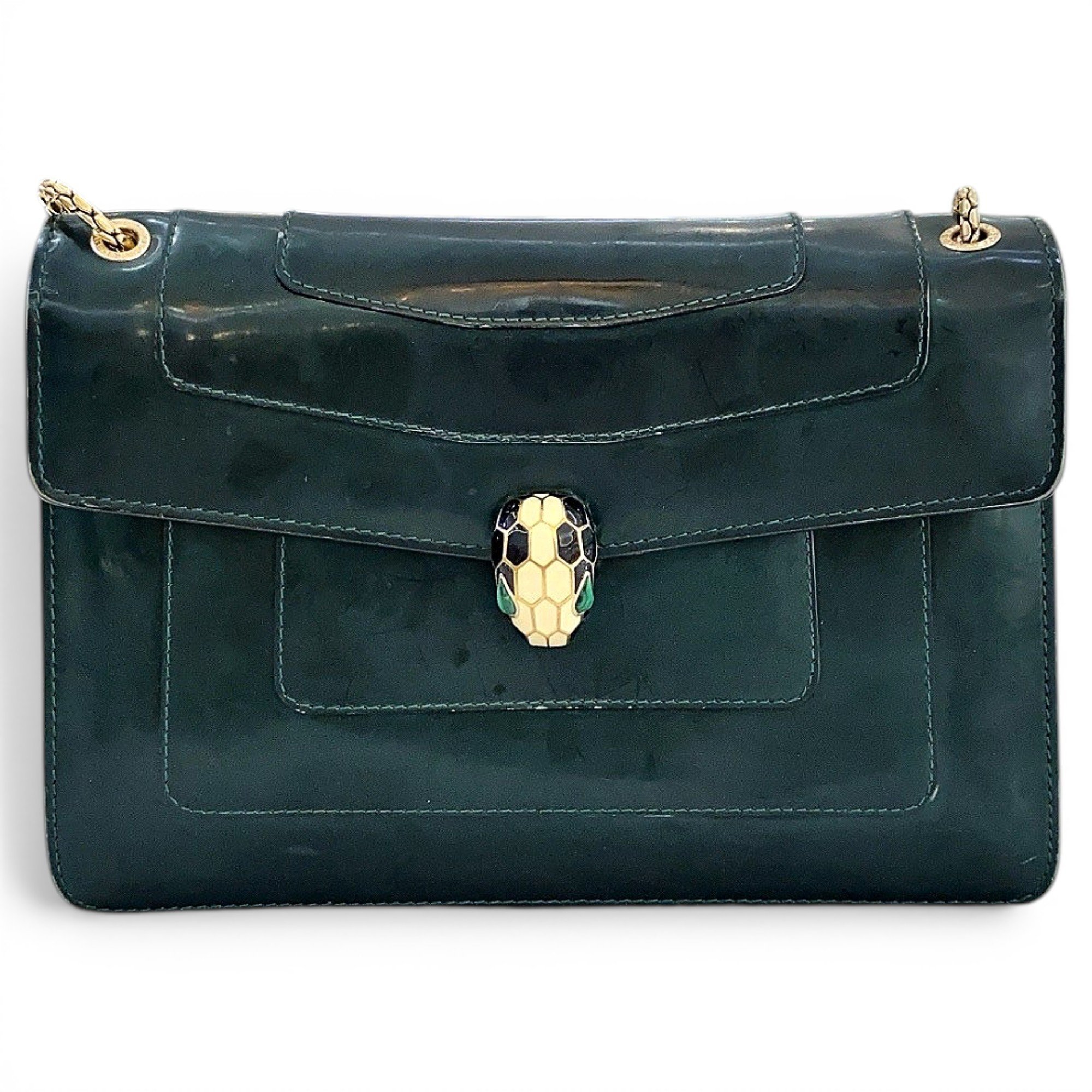 Serpenti leather handbag