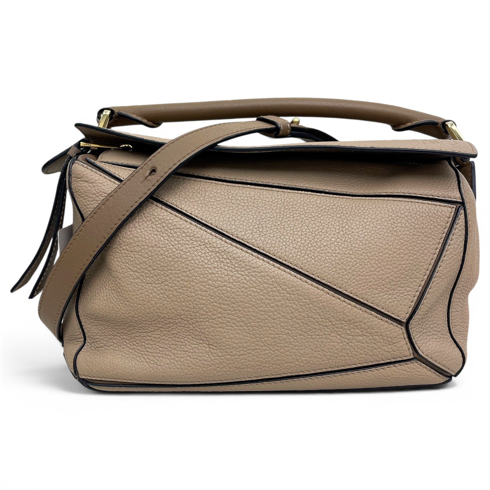 Puzzle leather handbag