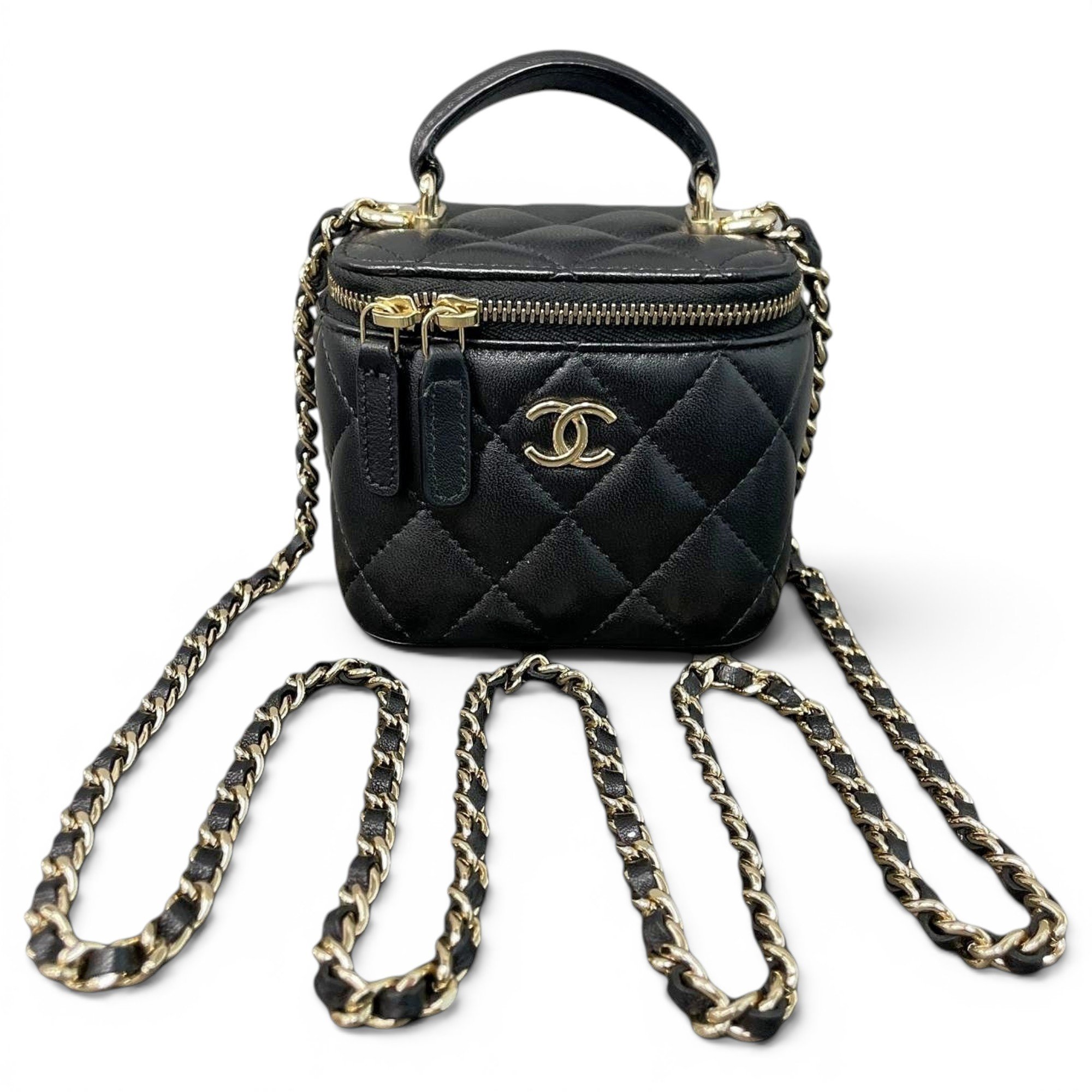 Trendy CC Vanity leather handbag