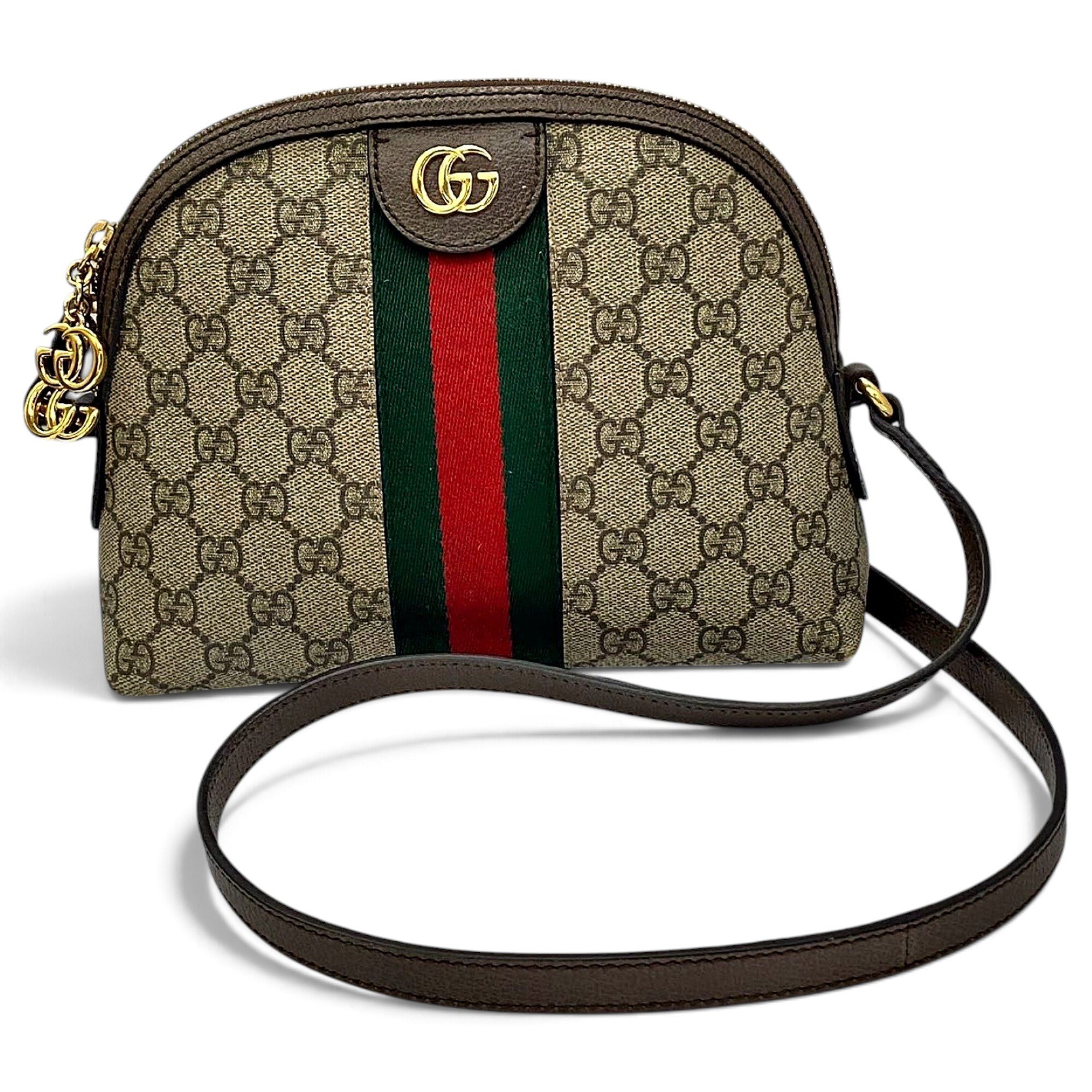 Ophidia Dome leather crossbody bag