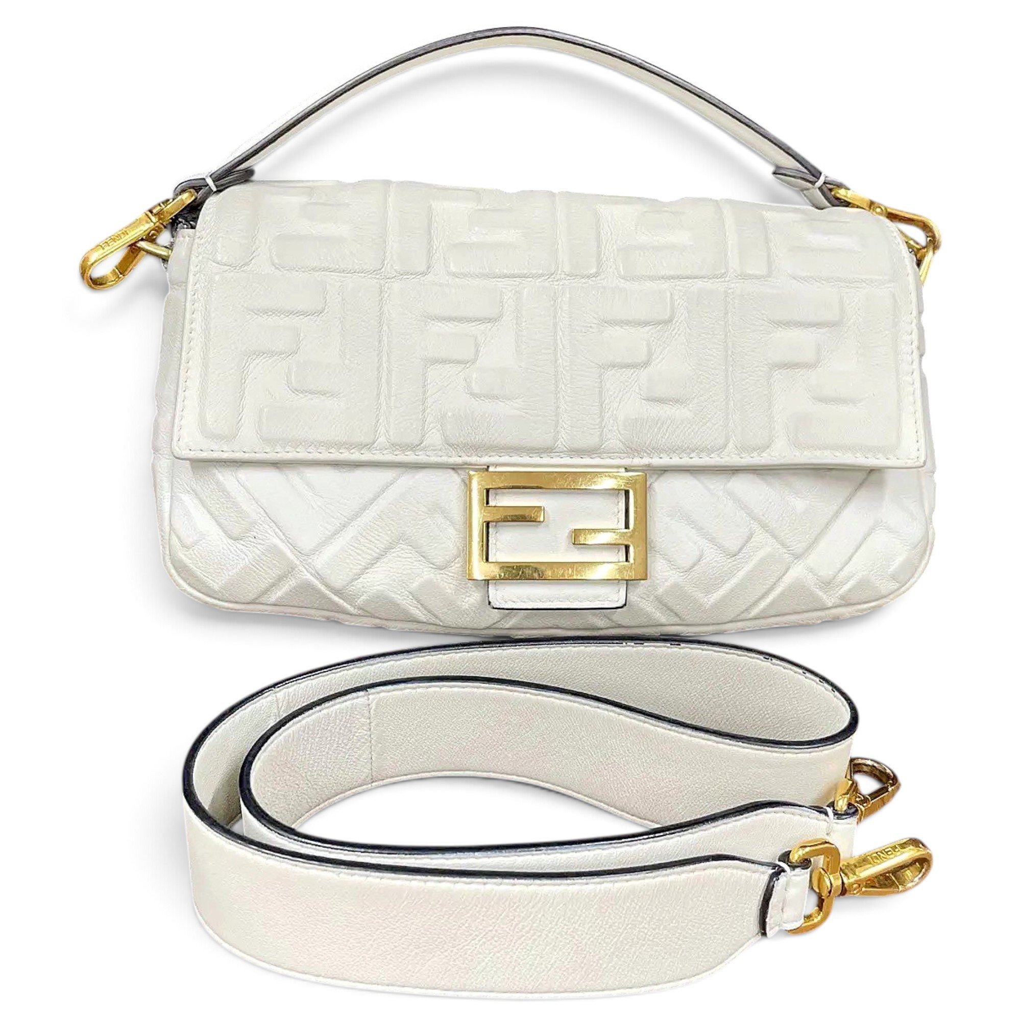 Baguette leather crossbody bag