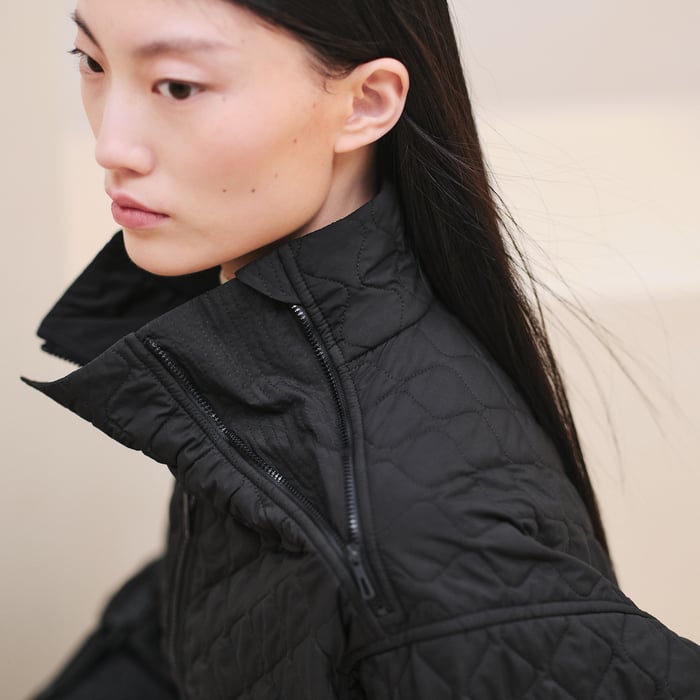 Noir Long Puffer Coat