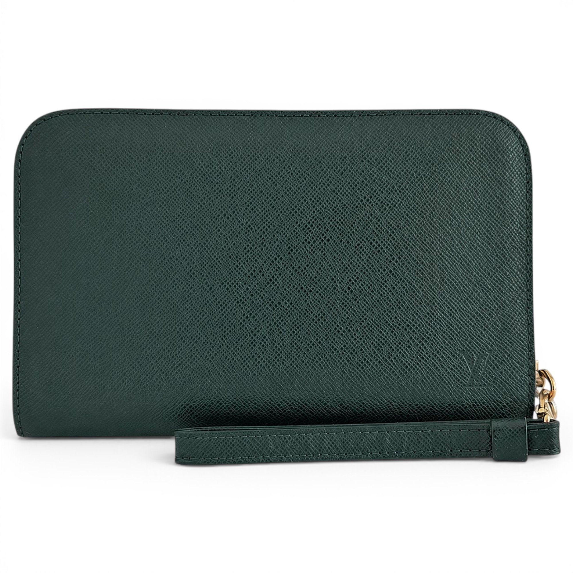 Leather clutch bag