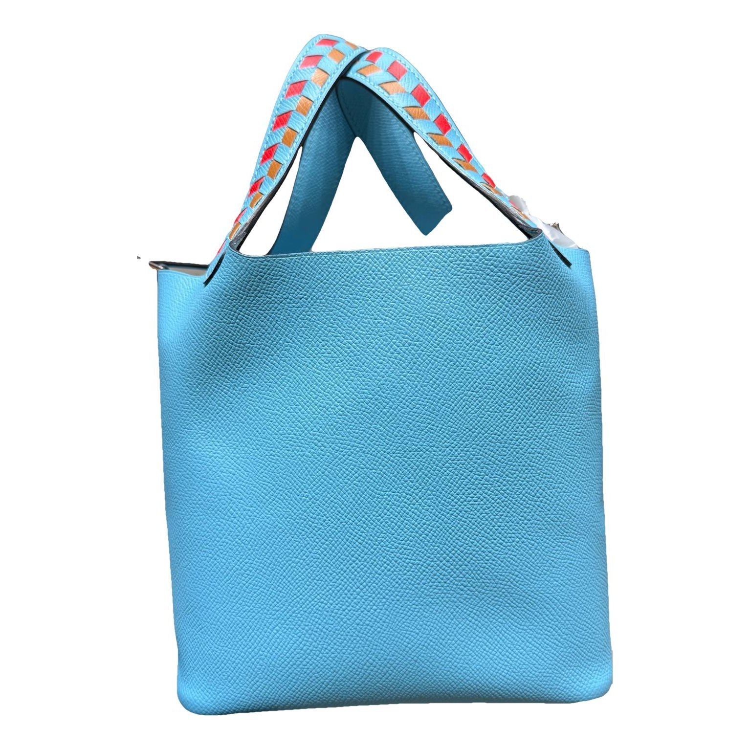 Picotin leather tote