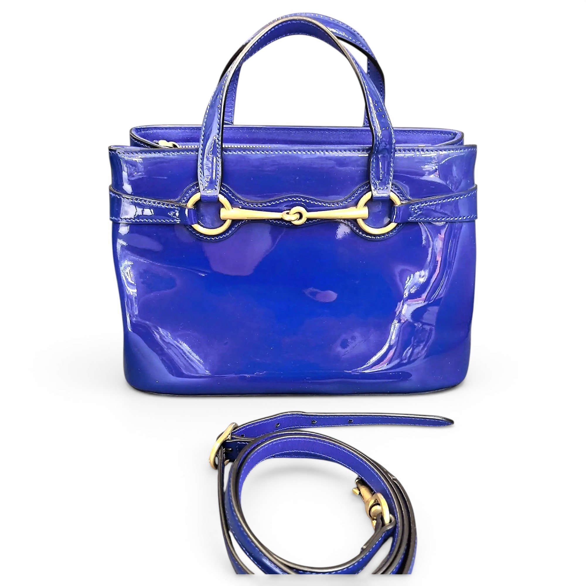 Patent leather handbag