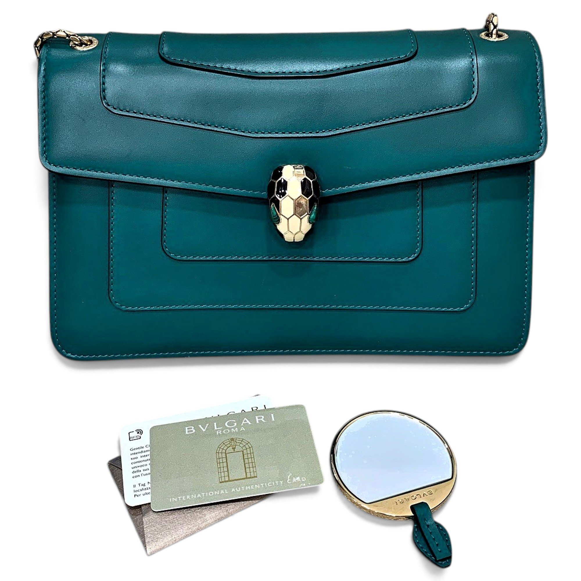Serpenti leather handbag