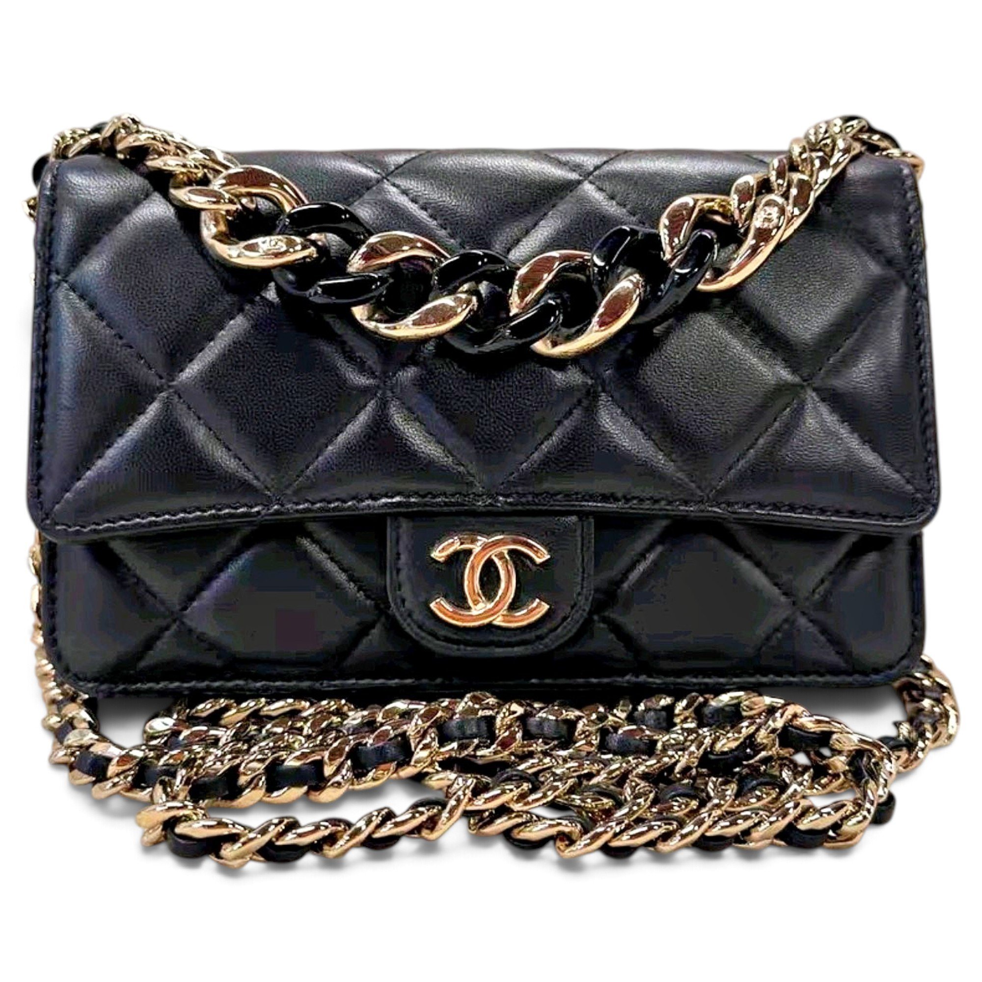 Trapezio leather crossbody bag