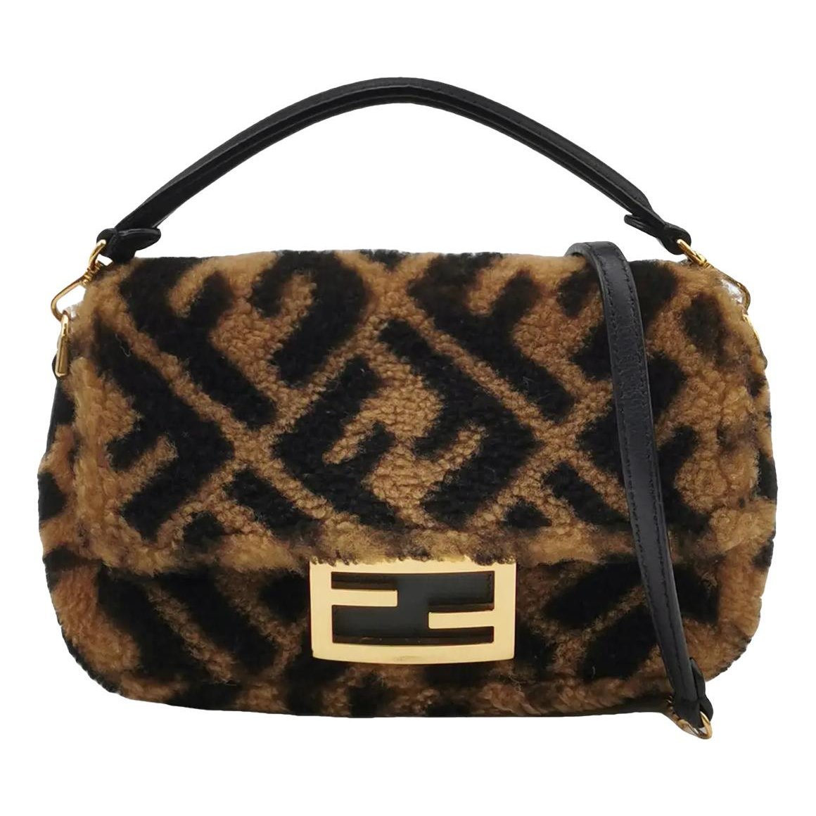 Baguette wool crossbody bag