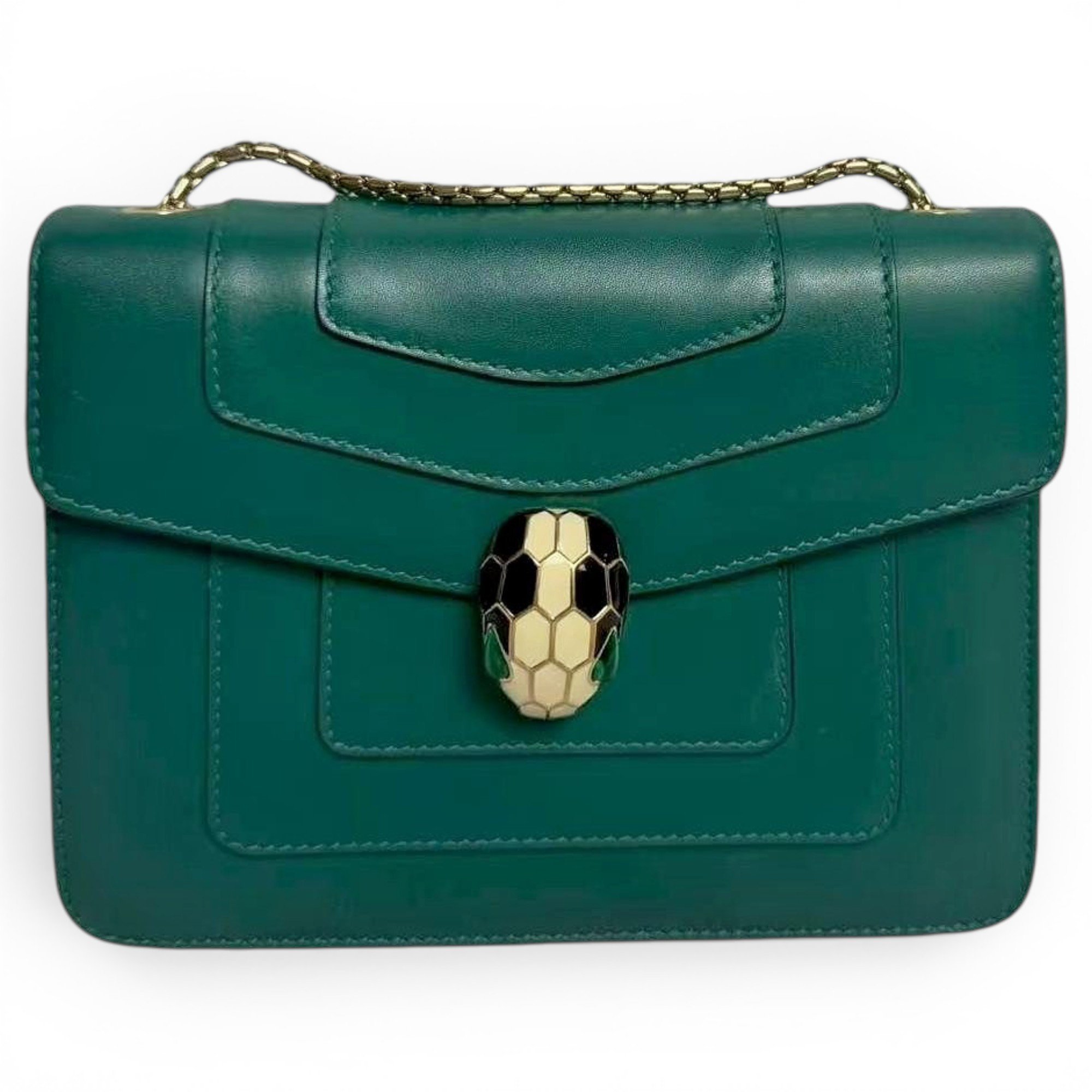 Serpenti leather handbag
