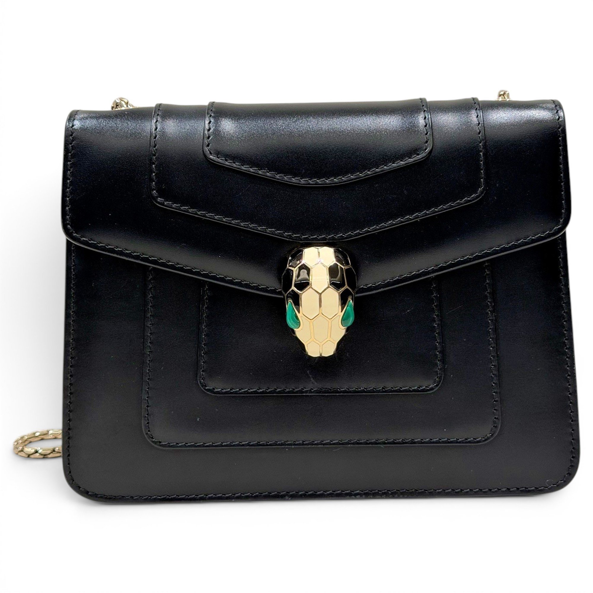Serpenti leather handbag