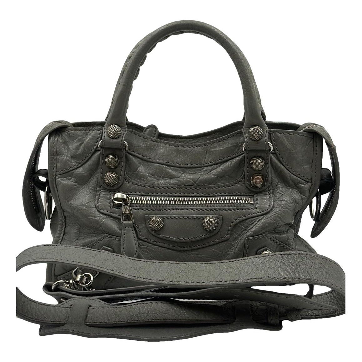 City leather handbag