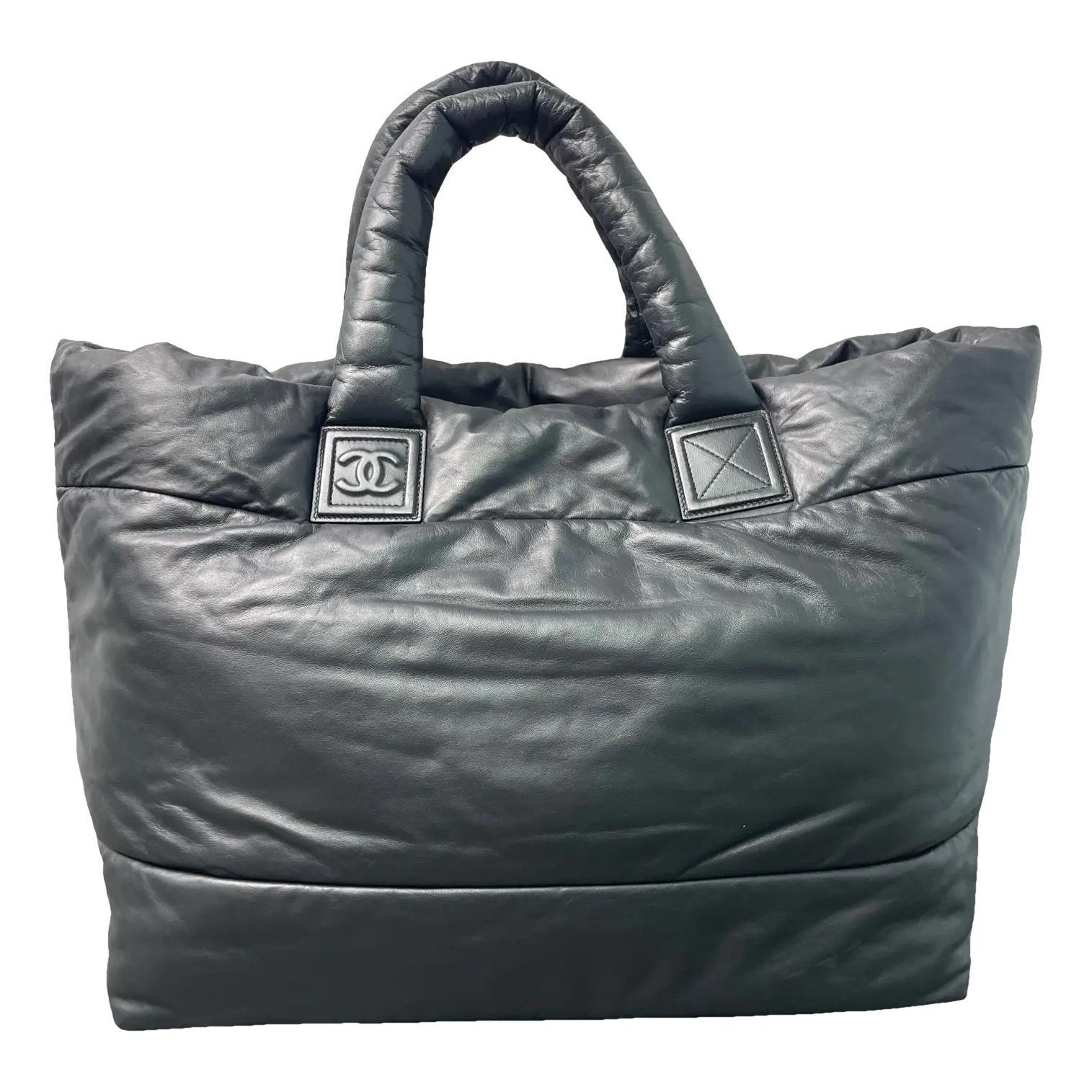Cocoon leather tote