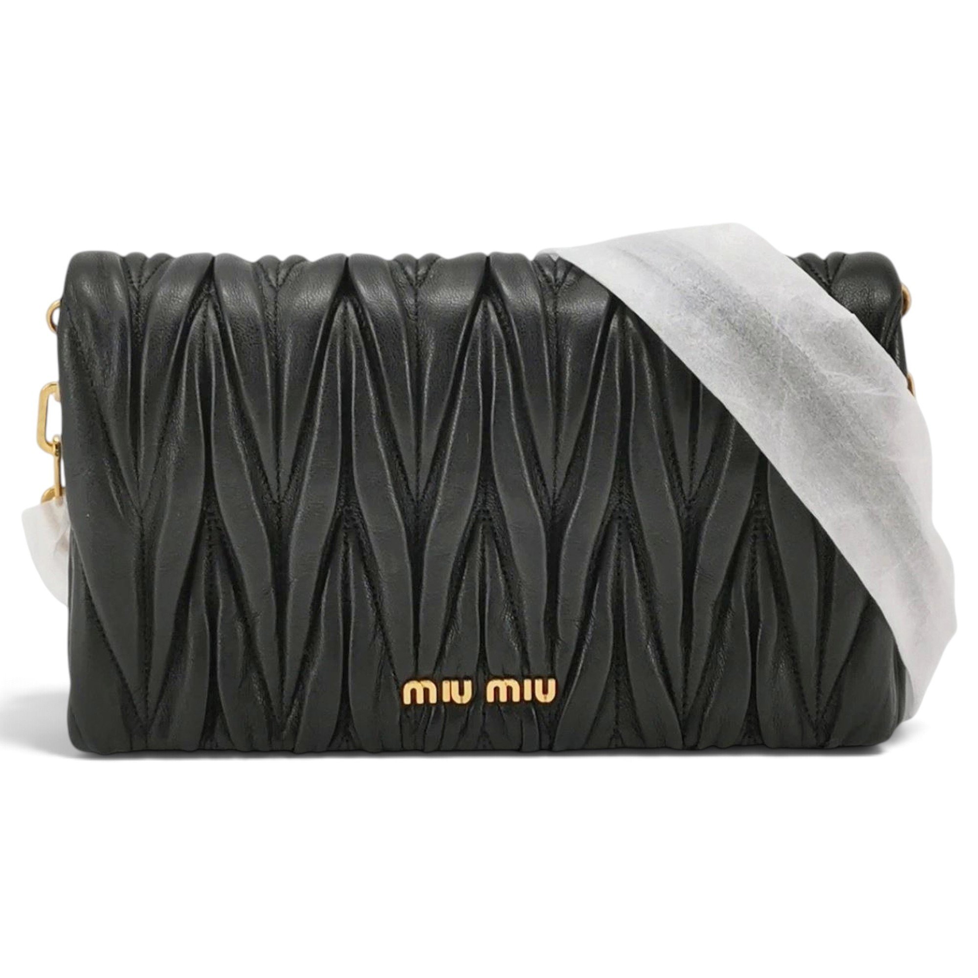 Miu Logo leather handbag