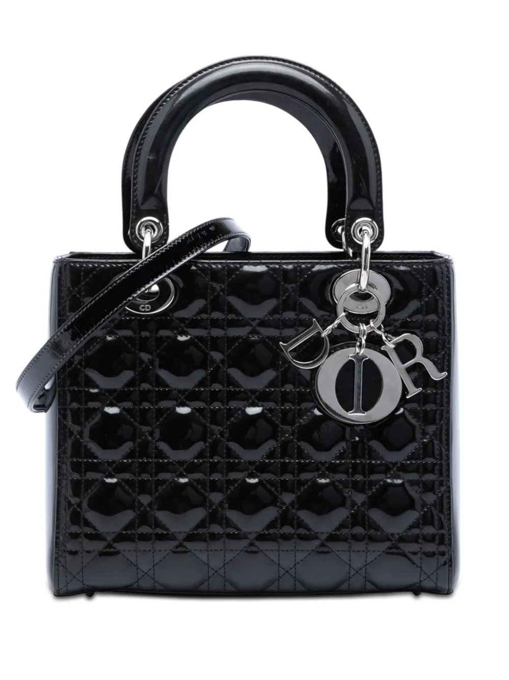 2011 Medium Patent Cannage Lady Dior satchel